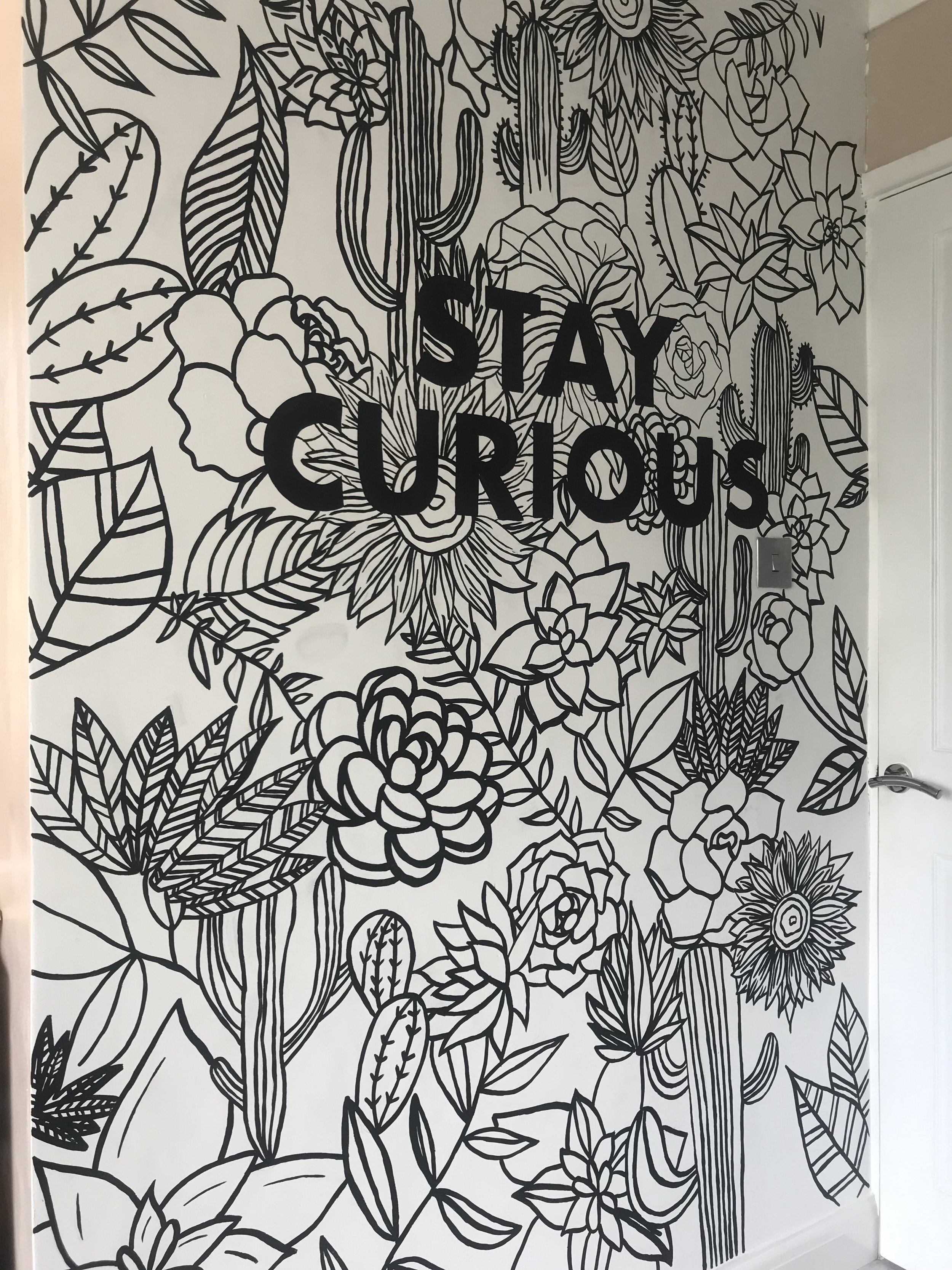 Stay Curious Mural by 2 Sisters