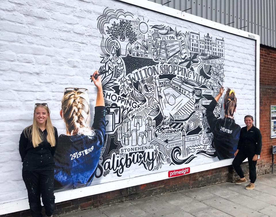 Salisbury Train Station Billboard 2 Sisters