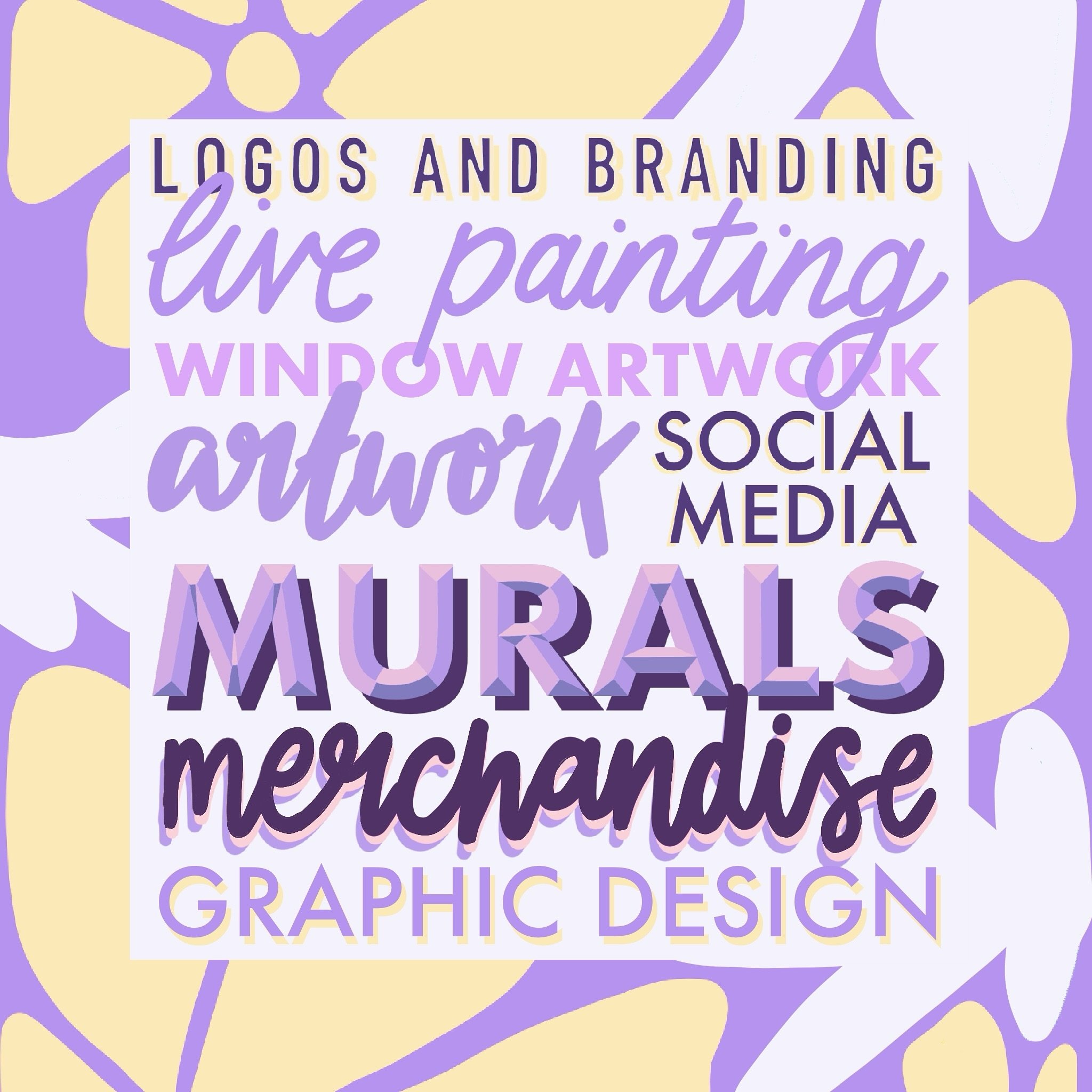 A little bit about us ✌🏼 We love painting murals, but we also have a background in social media and graphic design and spend a lot of time working on a whole range of projects with our clients 💻 Did you know that we also offer live painting at even