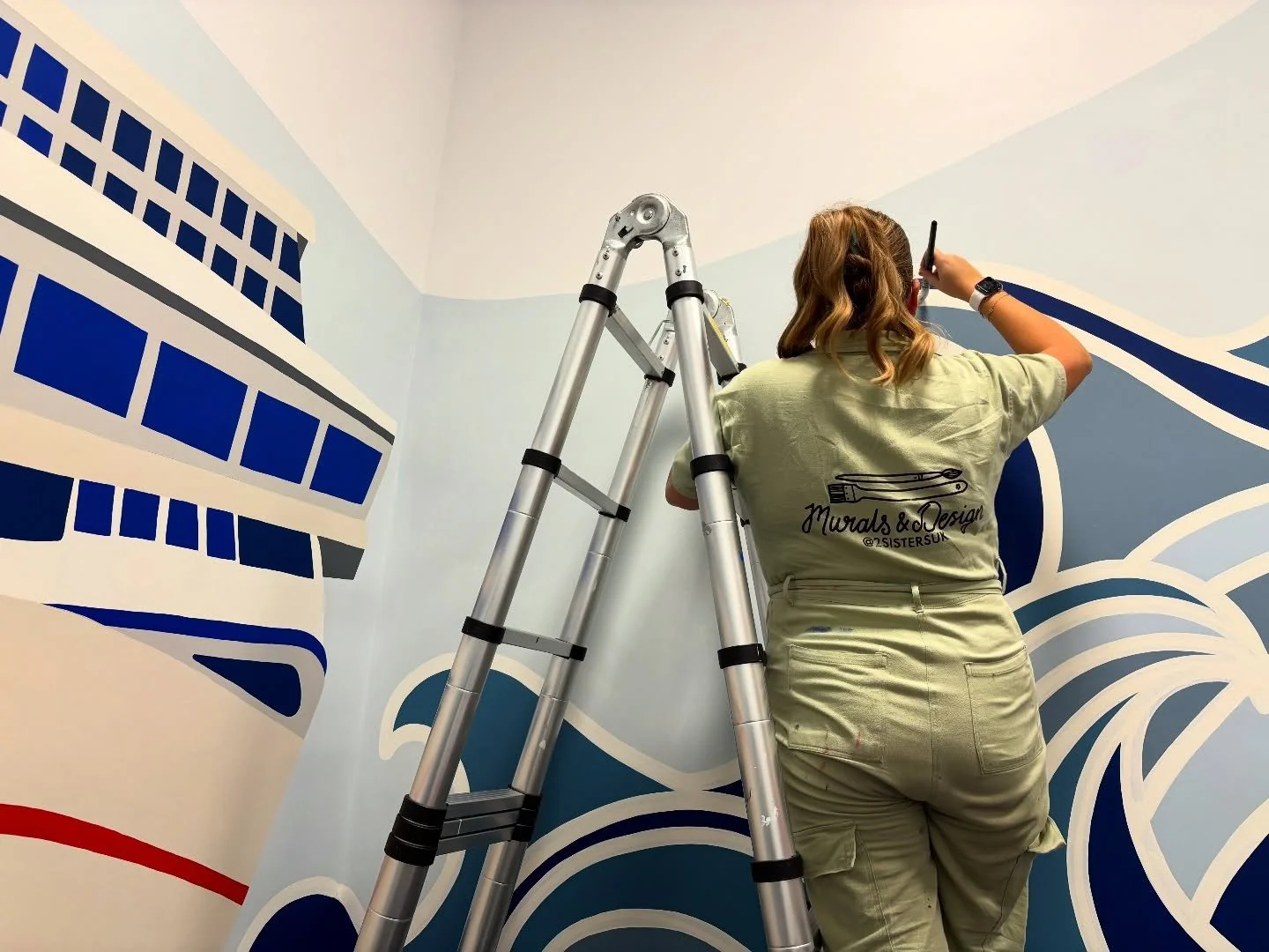 A little sneaky peak at what we&rsquo;ve been working on for @southamptonmarine ⚓️ Check out our stories for some behind the scenes, tomorrow we&rsquo;ll be revealing the first mural 🌊 (We&rsquo;ve been using @braditepaints for these pieces and we a