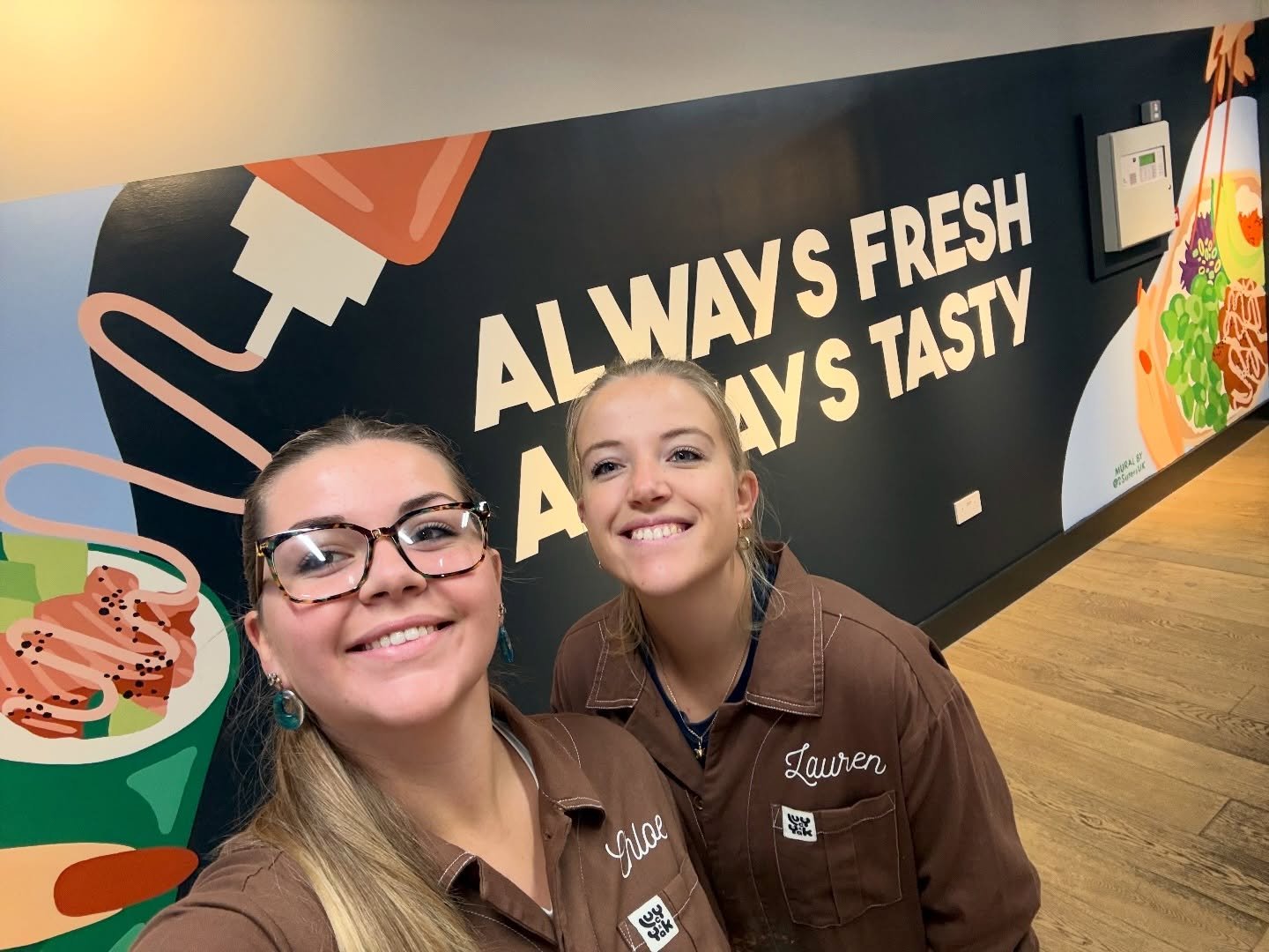 We love sushi and poke bowls so this was a pretty cool mural for us to design and paint 🍱🍣