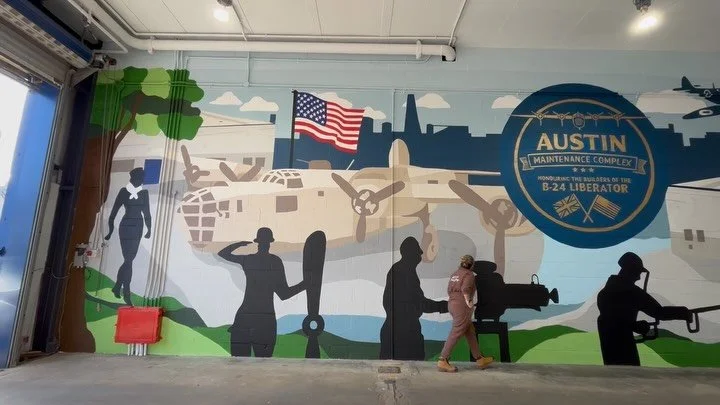 Our biggest mural yet! Huge thanks to Esso for having us, and everyone that lent a helping hand and kept us going over the last few weeks ✈️⛽️☀️