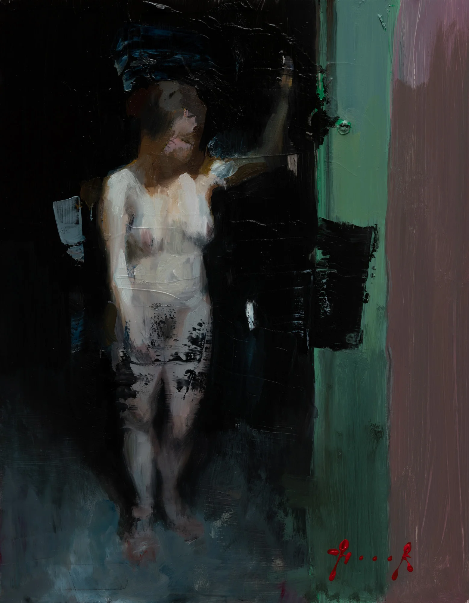 Green door (oil sketch)