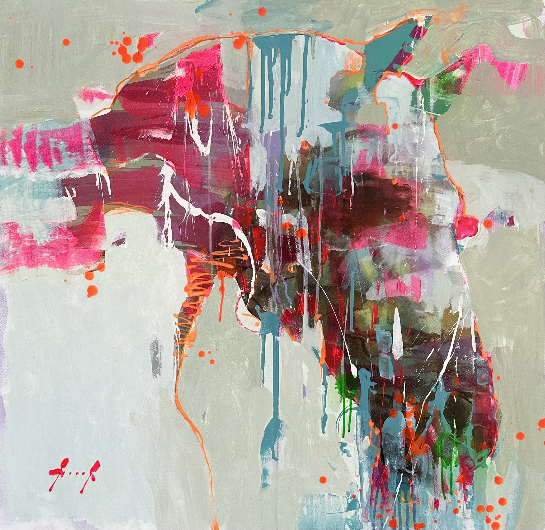 100x100cm Mixed media on paper