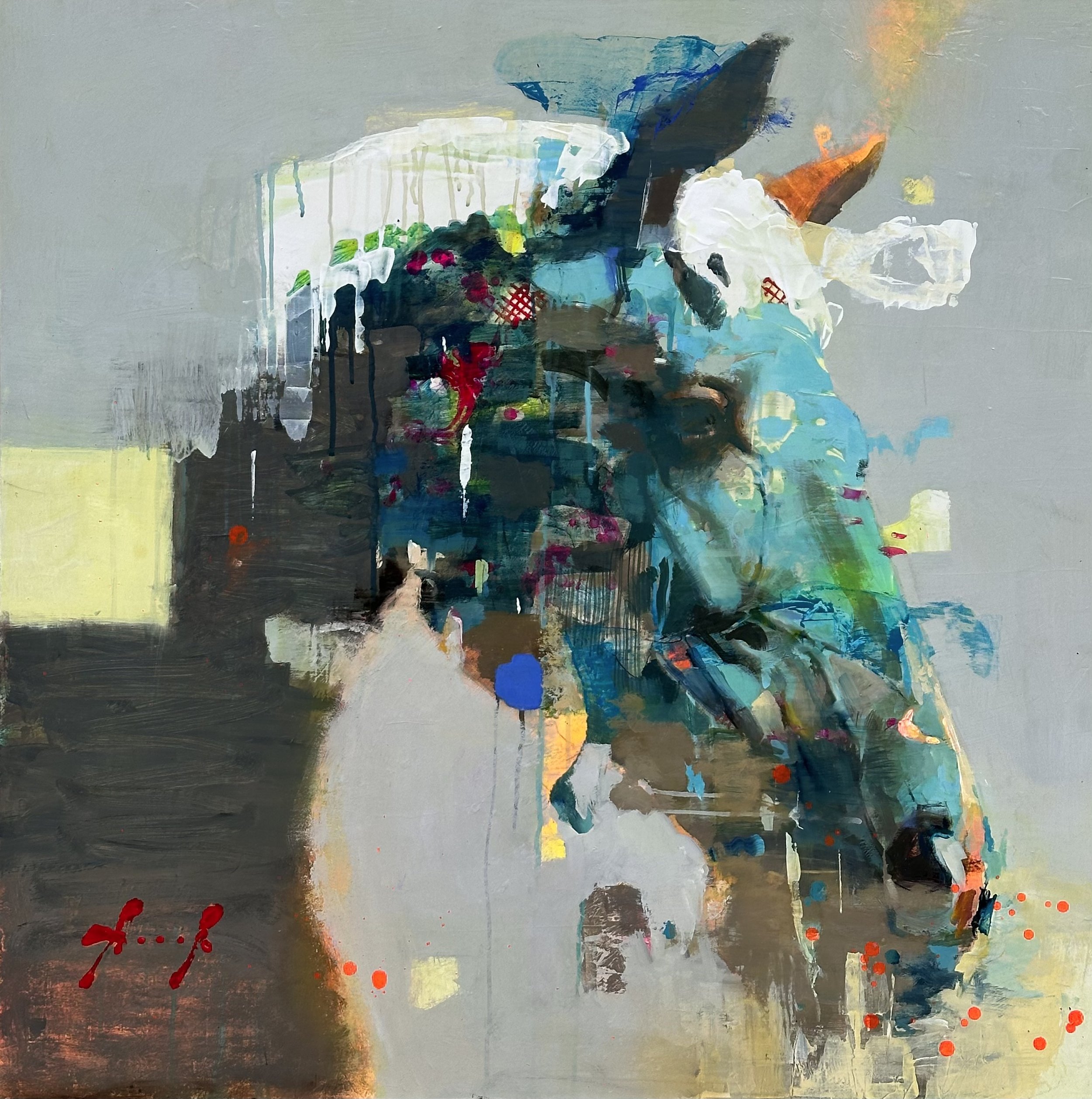 Oil on aluminum 100x100cm