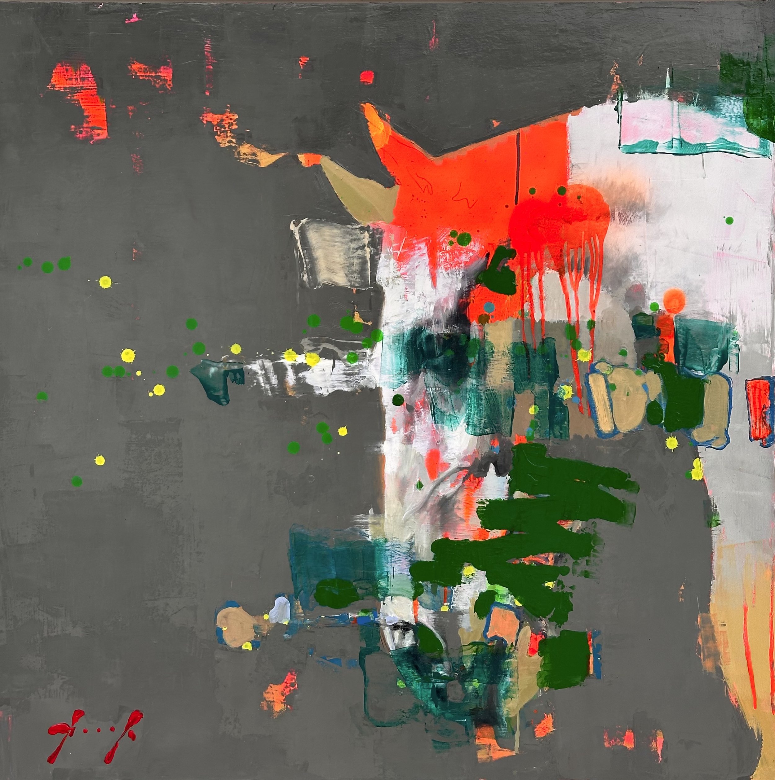 Oil on aluminum 100x100cm
