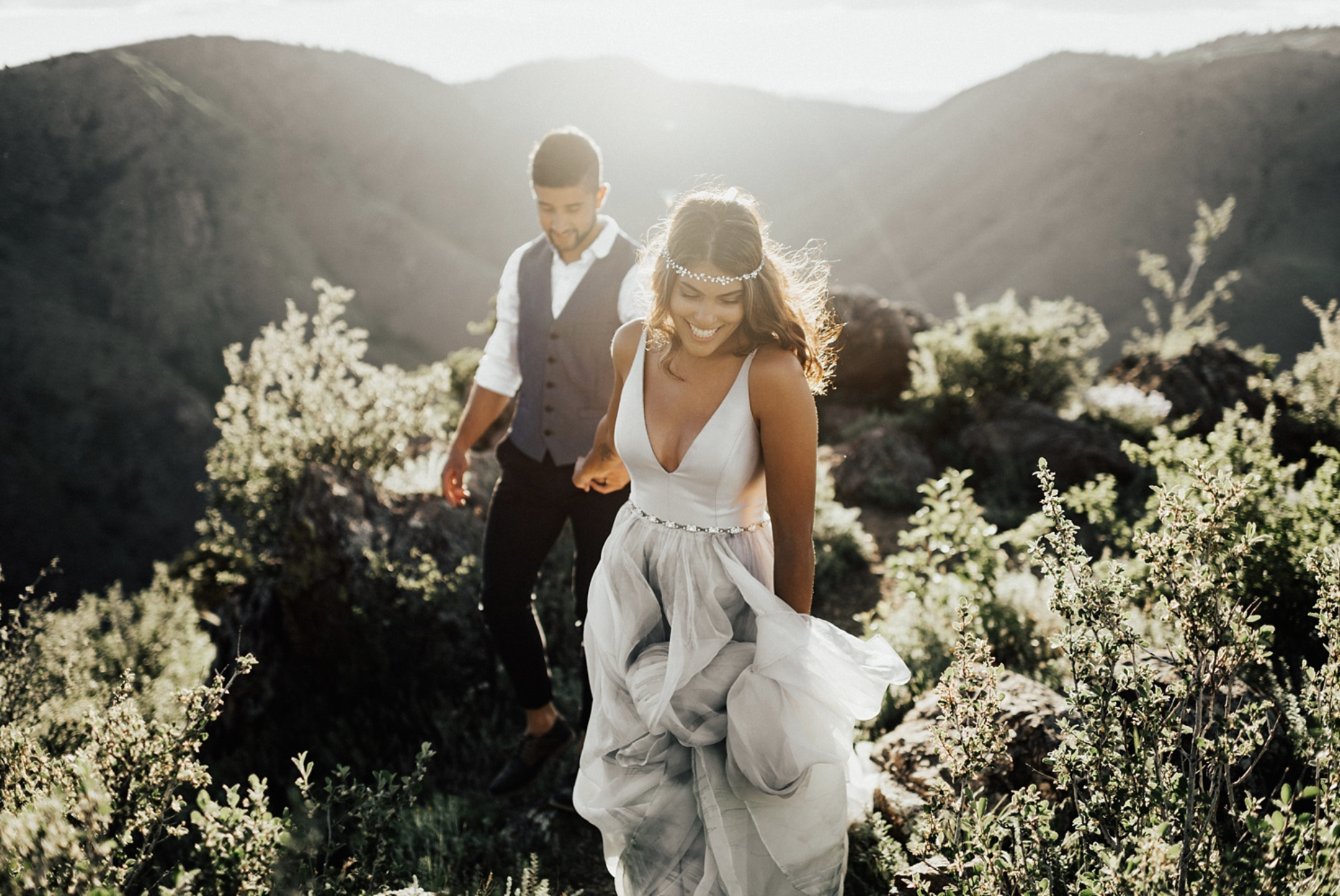 Real Bride in Raincloud Gown
