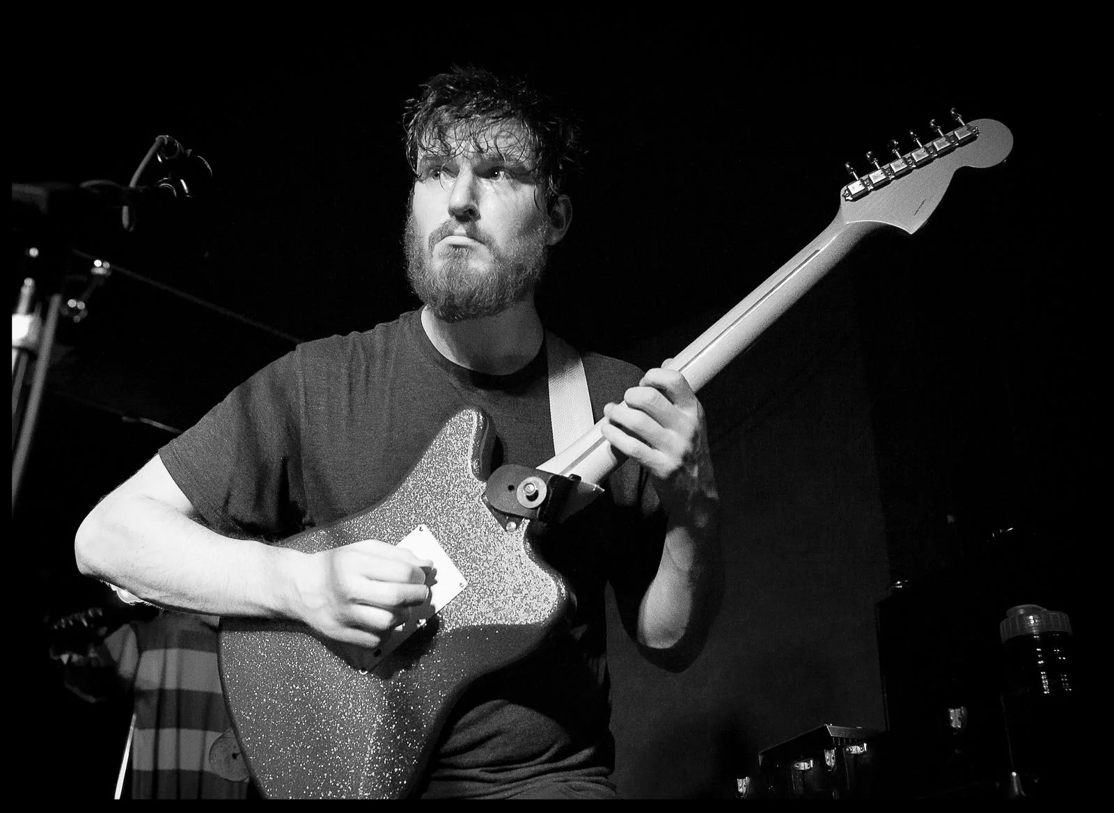 Nick Reinhart has emerged in a short amount of time as a true innovator in the art of guitar wrangling. Unlike most guitarists, his focus isn’t primarily on the fretboard, but rather in using the entire chain of elements that comprise a guitar sound: fingers, feet, pedals, amps and whatever else he comes into contact with in the process.