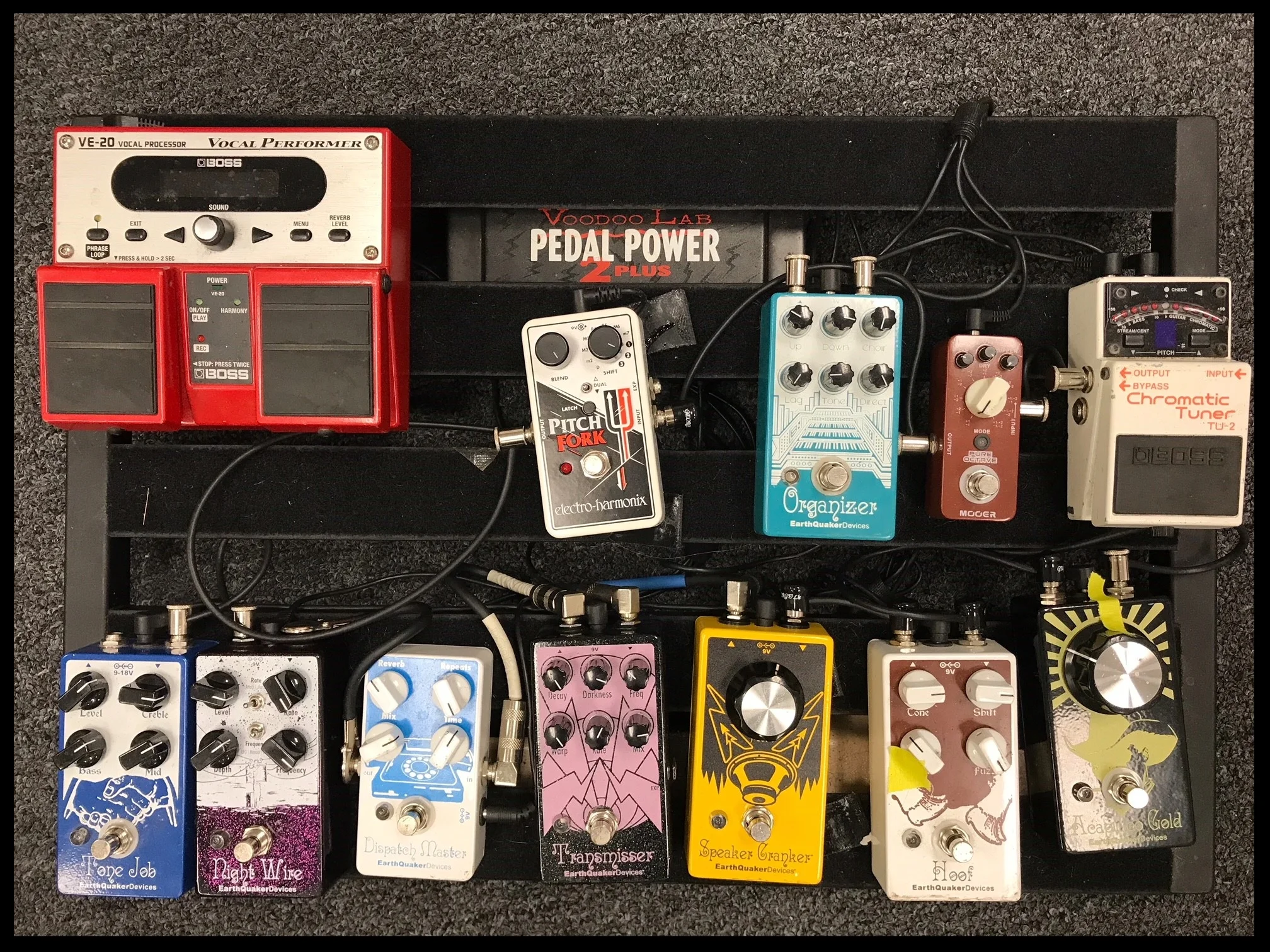 Joe Scott's Relaxer pedalboard. Photo: Joe Scott