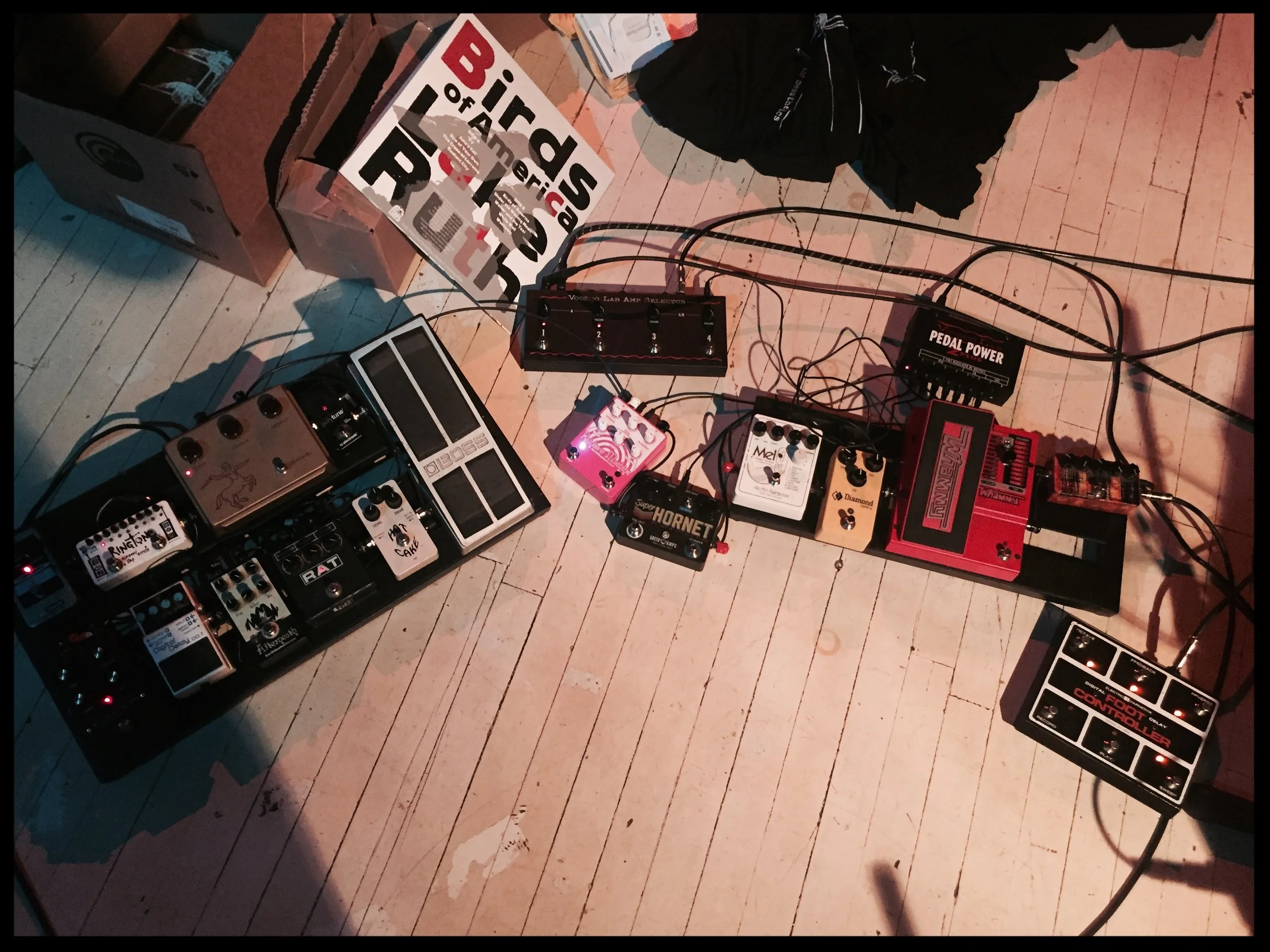 Anthony Pirog's Pedalboard. Photo: Aaron Rogers