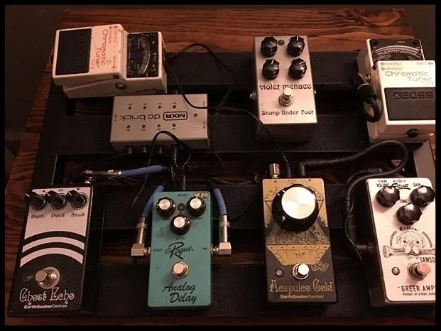 Alicia Bognanno's pedalboard