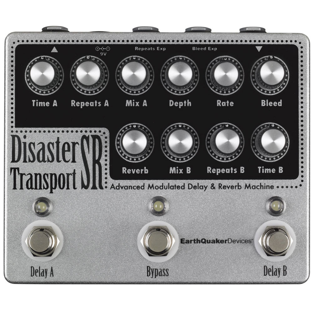 EarthQuaker Devices Disaster Transport SR Dual Delay Effects Pedal with Reverb & Modulation
