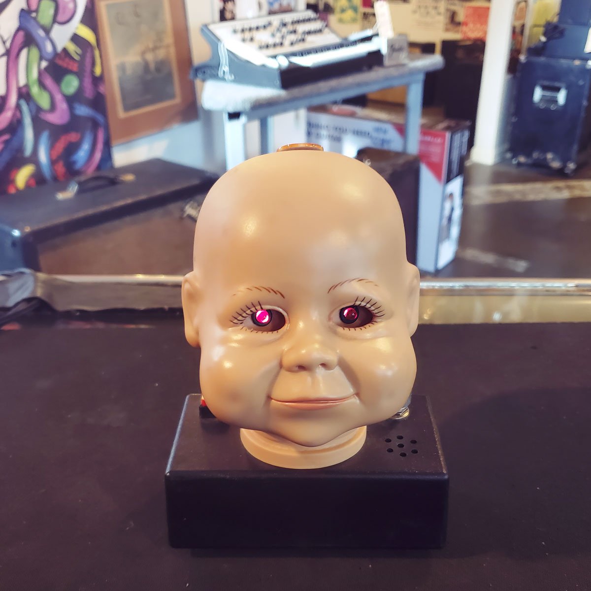  I couldn’t think of anything weirder than our Theremin baby head. Definitely creepy and weird but right at home here at Old Town. 