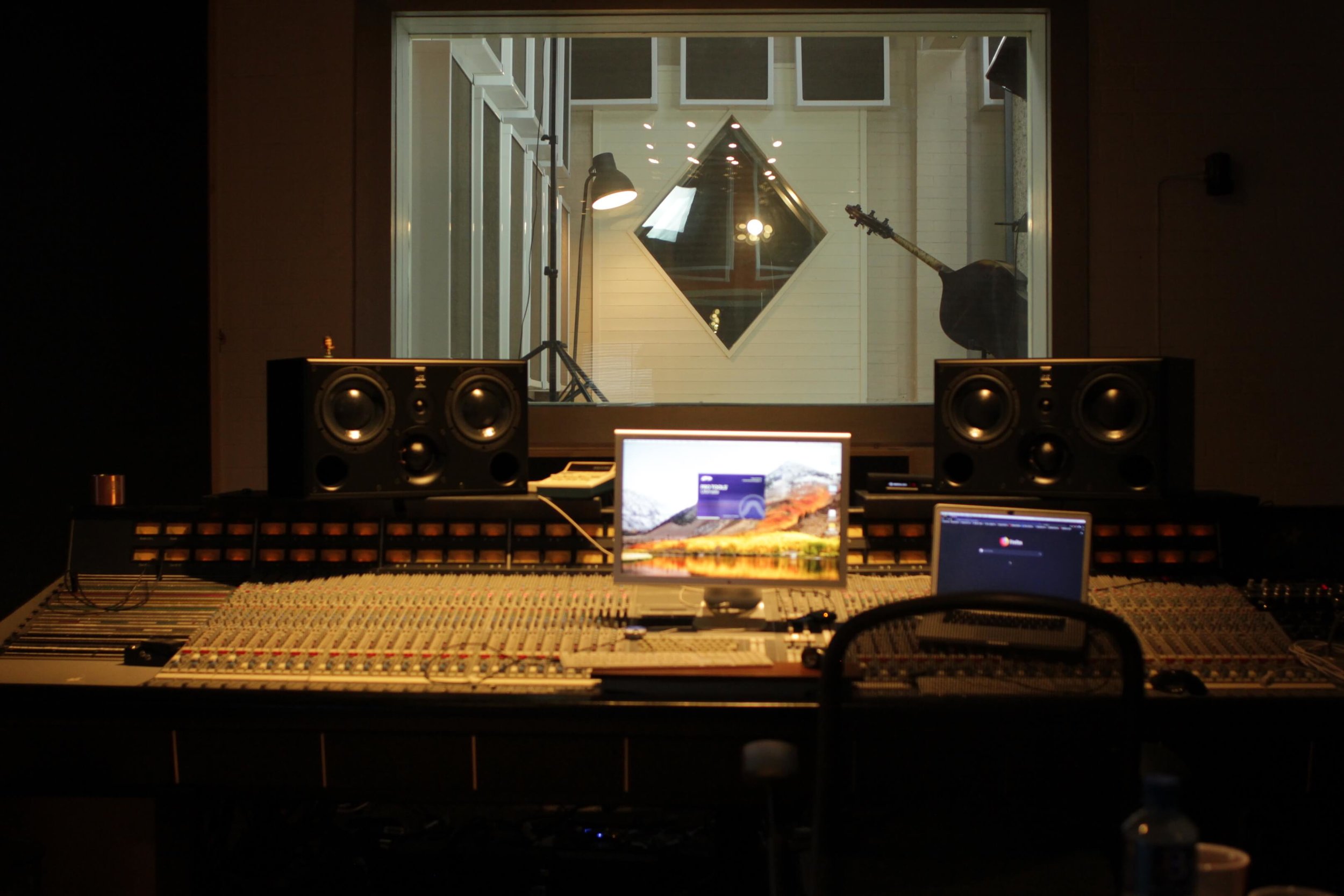 The recording studio.