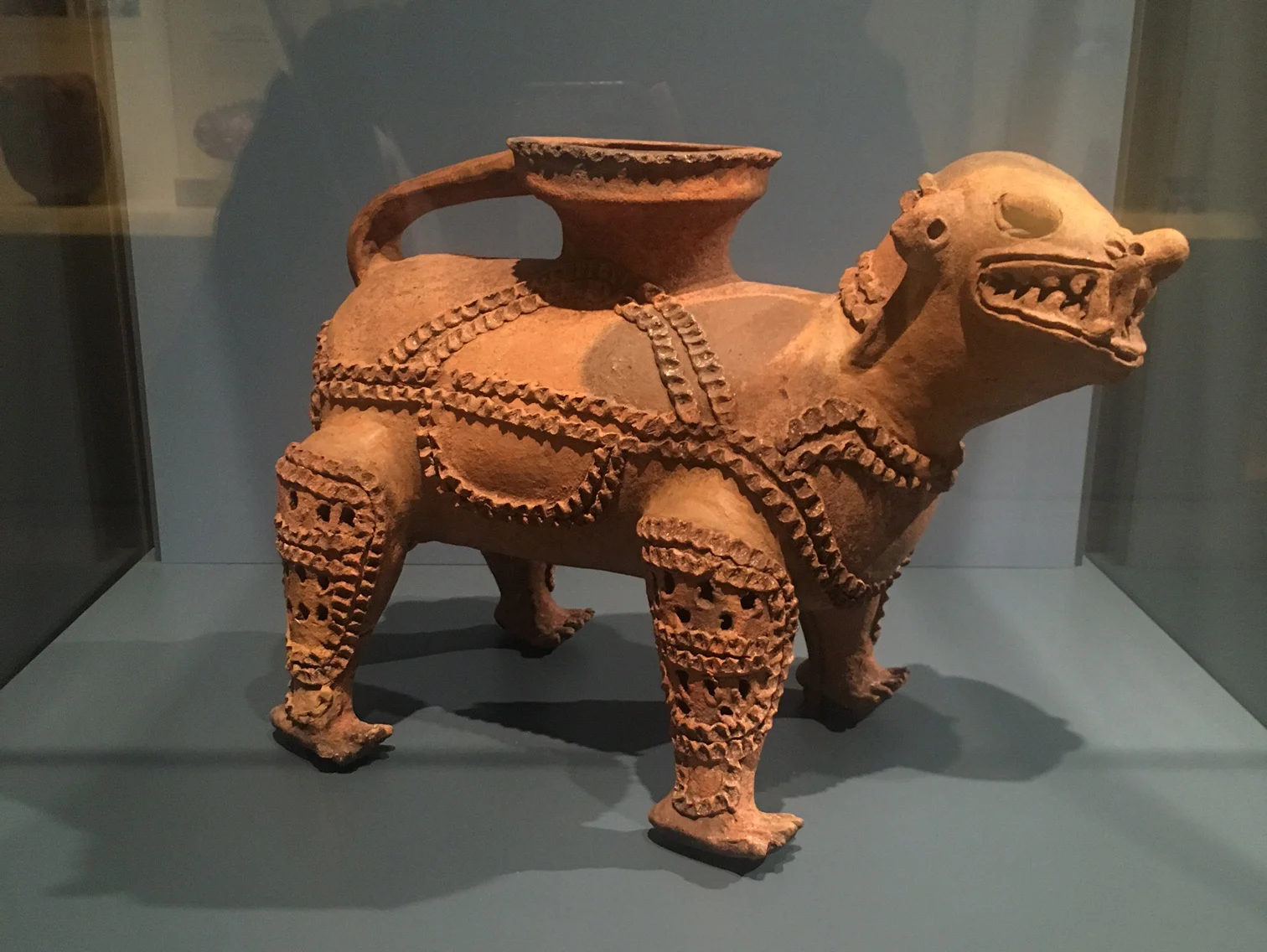 Greater Nicoya vessel in the form of a jaguar, AD 400-1350. Costa Rica. Pottery. Gift of Dr. and Mrs. Arthur M. Sackler, 1966.