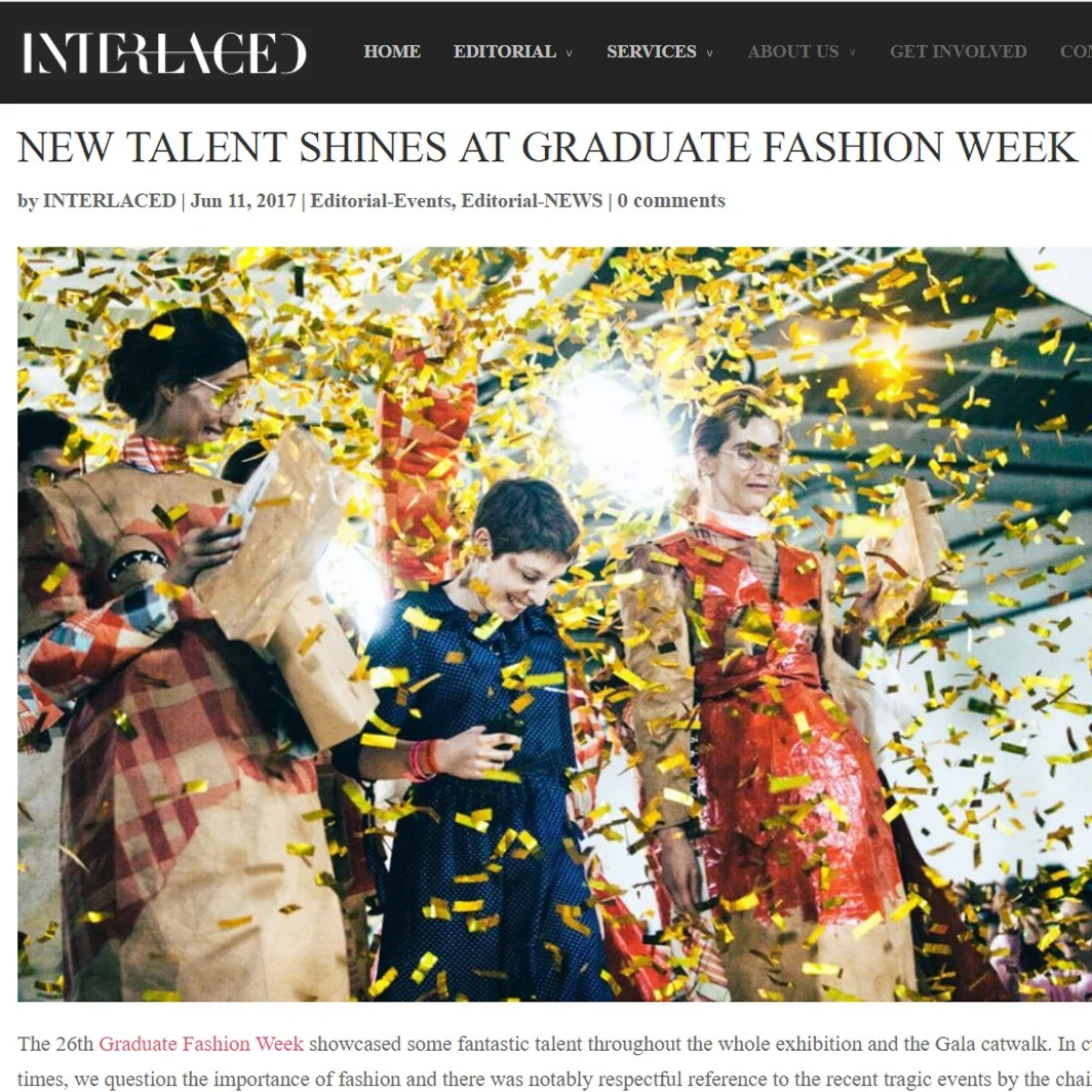INTERLACED BURGE REPORT ON GRADUATE FASHION WEEK 