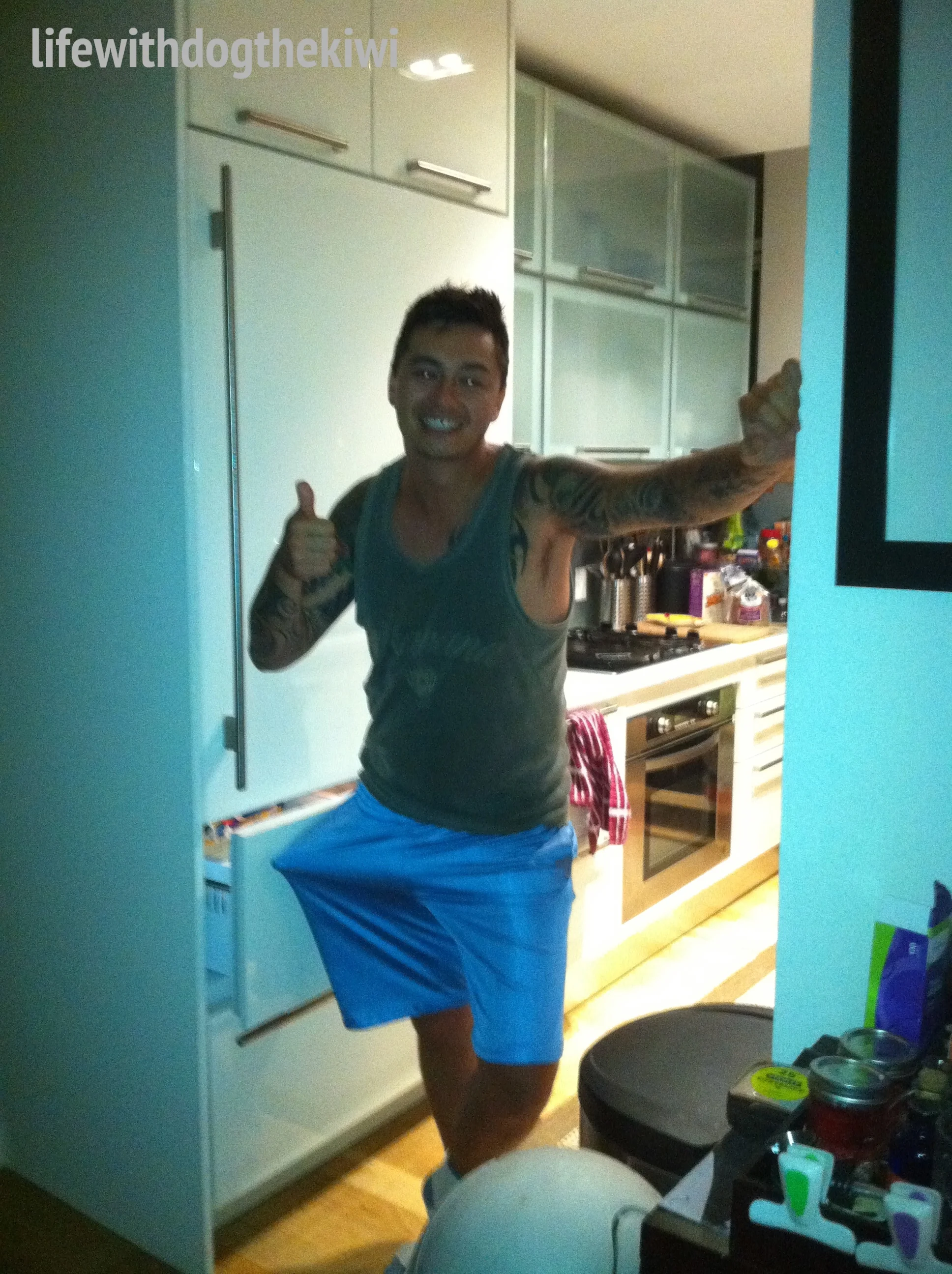 That time that Dog's shorts got stuck in the drawer handle...