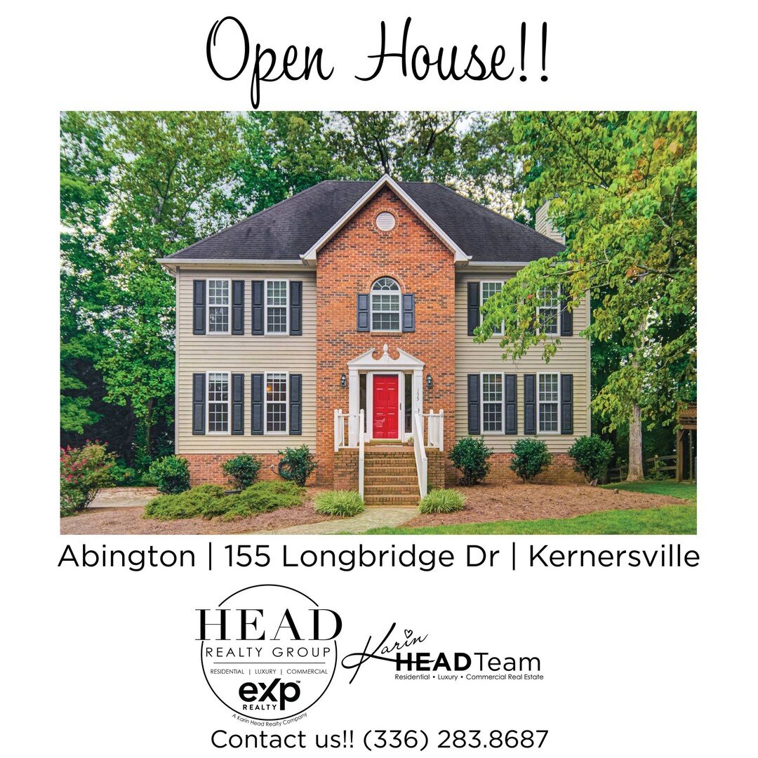 Open House - You're Invited!!

Join us on Sunday, September 4th from 2pm - 4pm.

Abington | 155 Longbridge Dr | Kernersville

More Information: https://bit.ly/3QYCeSK

Abington awaits! Check out this home offering tons of entertaining space inside an