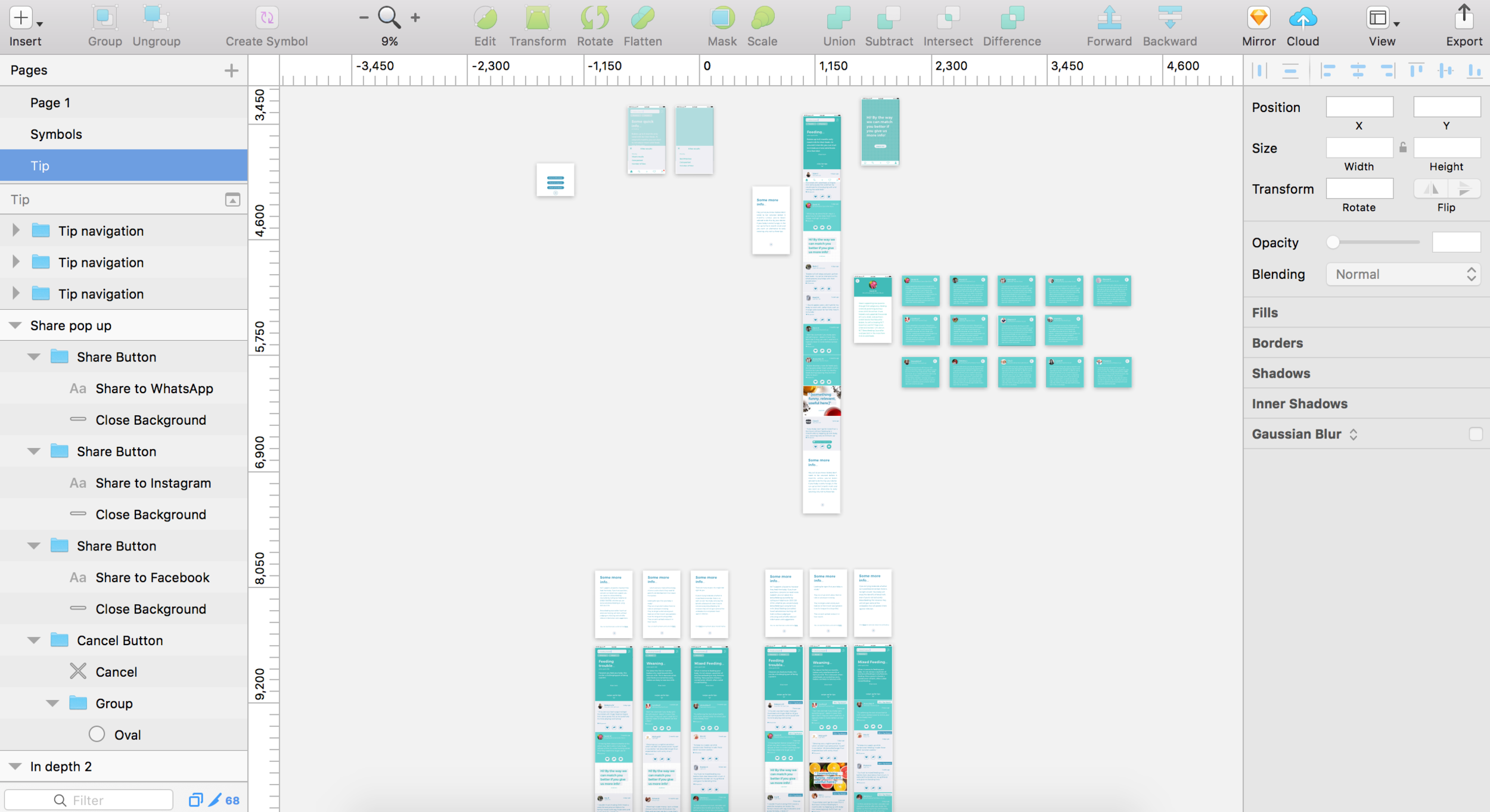 Sketch file of the GUI for the TIP app.