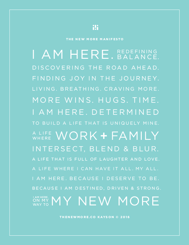 The New MORE Manifesto