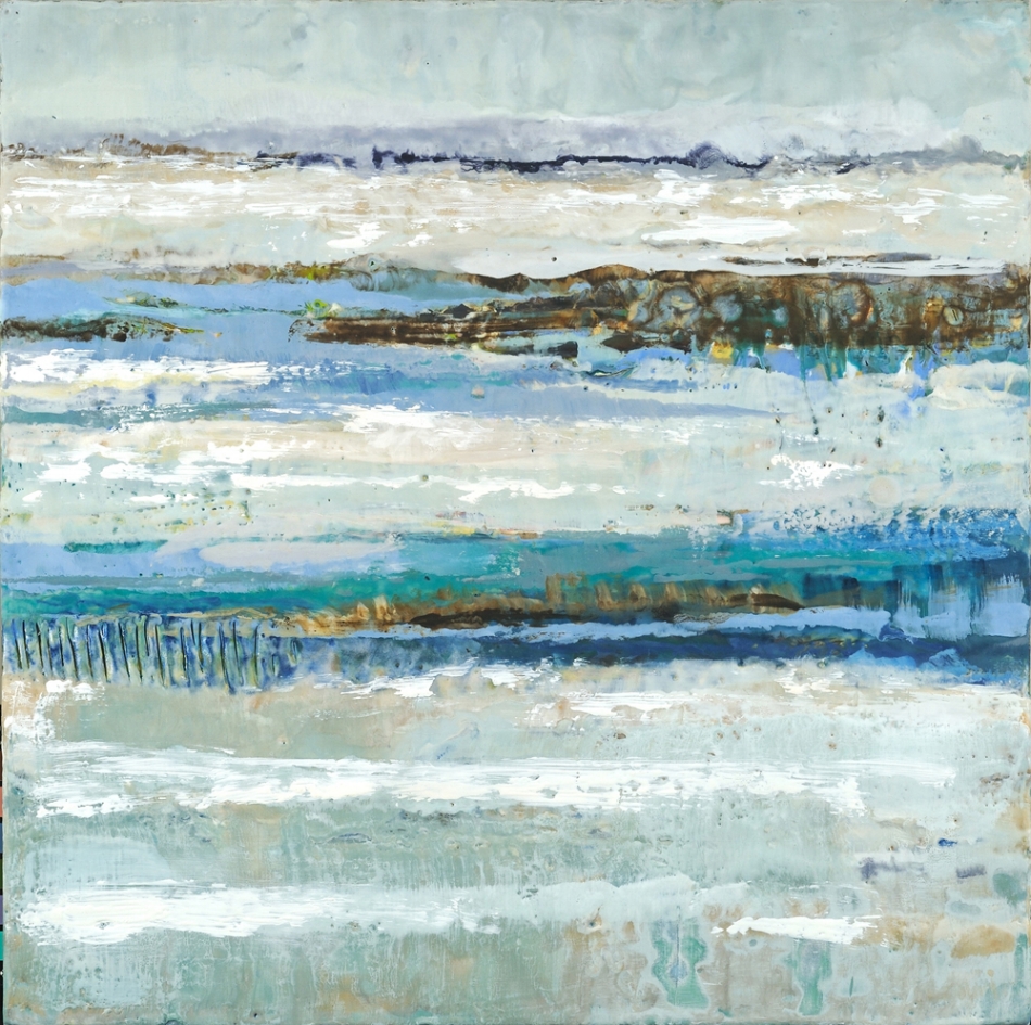  P'town 25 Encaustic on Wood 16"x16"