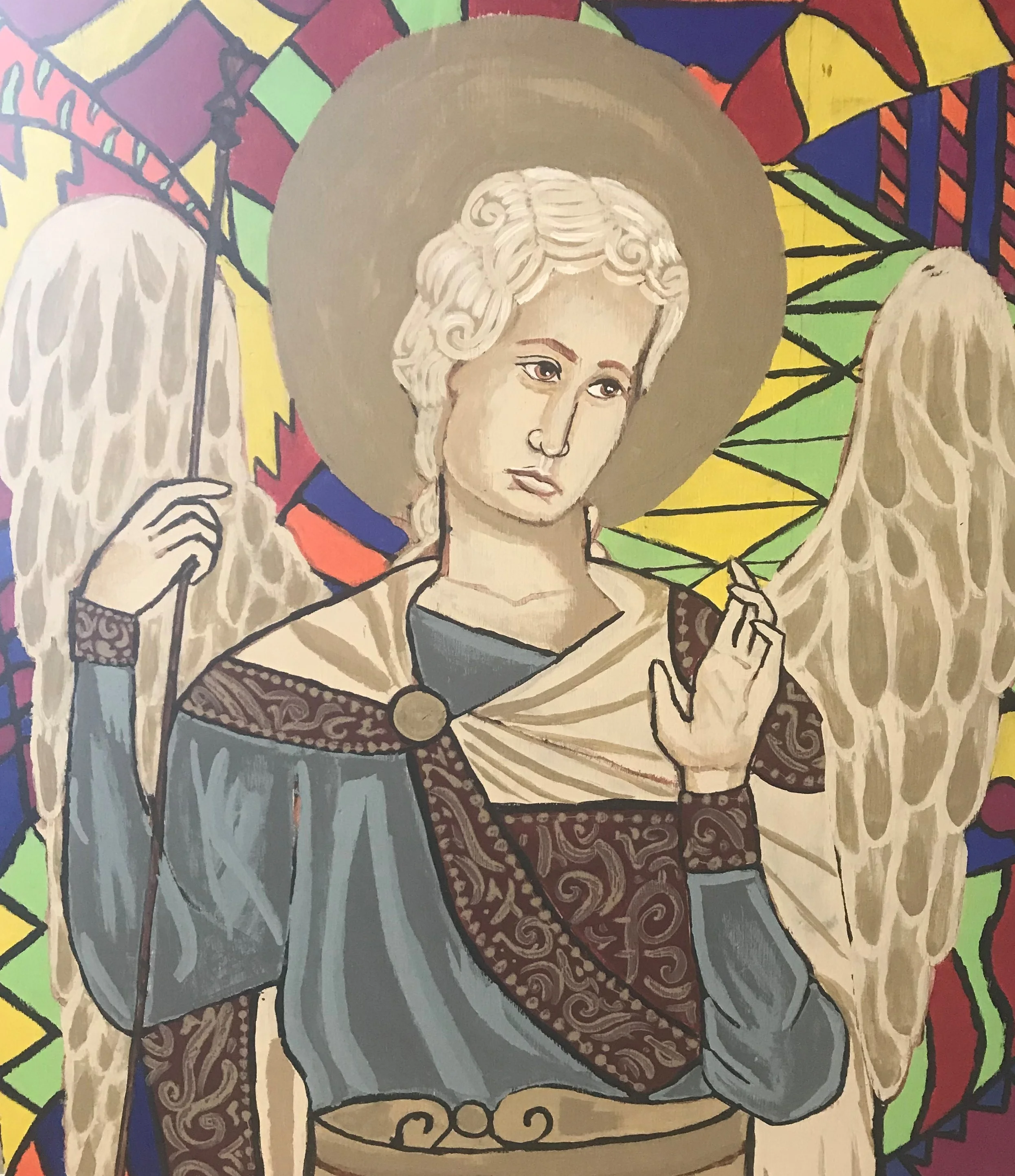 Saint Raphael, Archangel, Patron Saint of the Sick, painted by the Class of 2019.
