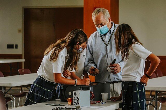 7th Graders in Mr. Kuhn's Technology class worked in groups to remove parts of a PC, and then rebuild the machine in order to better understand how a computer works.