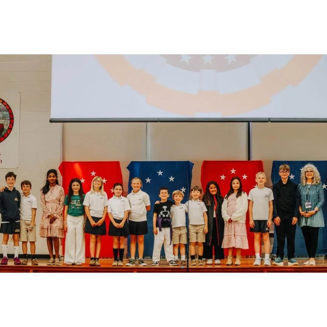Today, our students were entertained by our Student Variety Show. Against the theme of 250 years of American, students showed courage performing in front of our student body and families, playing the piano, singing, playing guitar, demonstrating kara