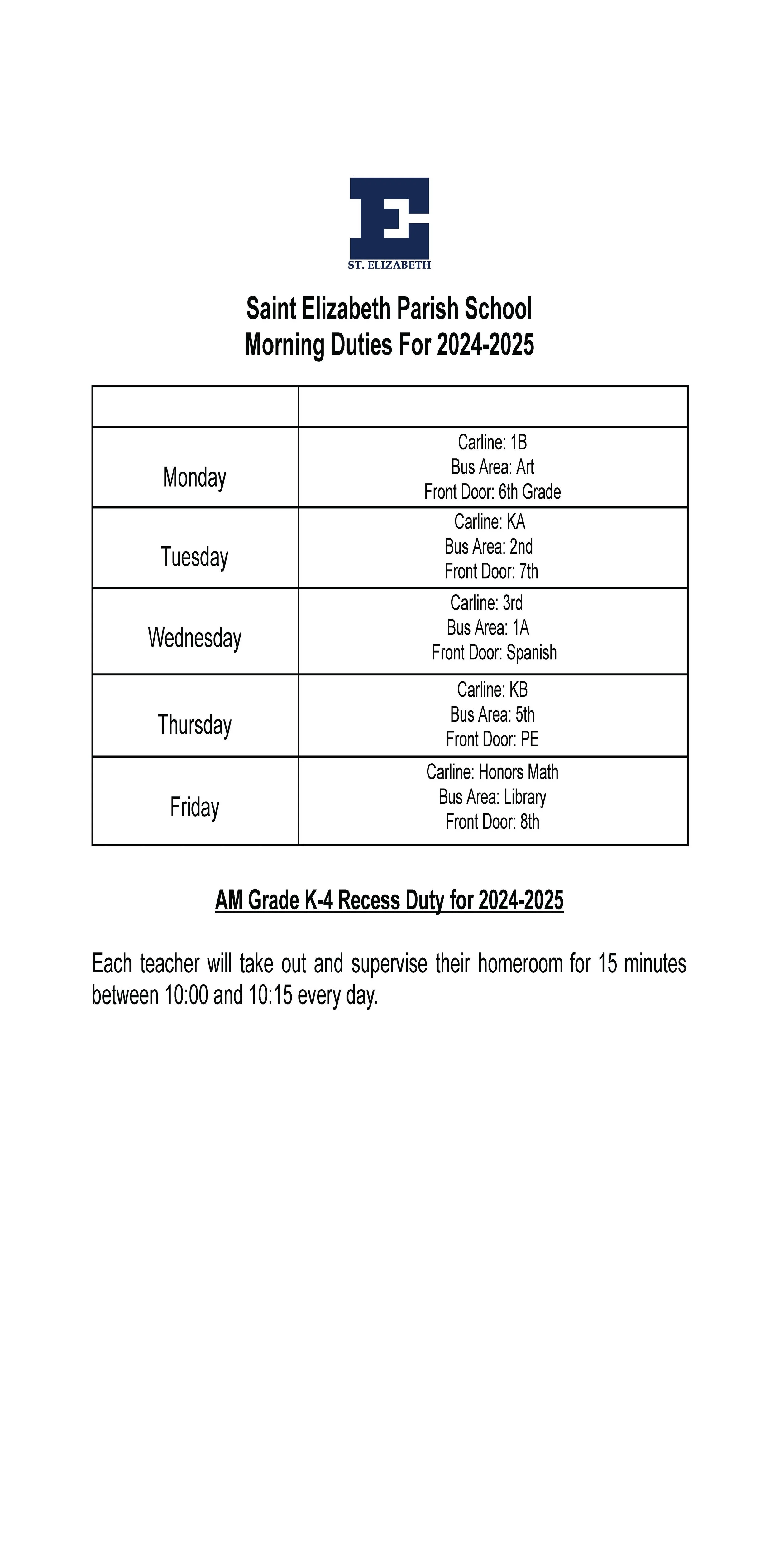scheduling-saint-elizabeth-parish-school