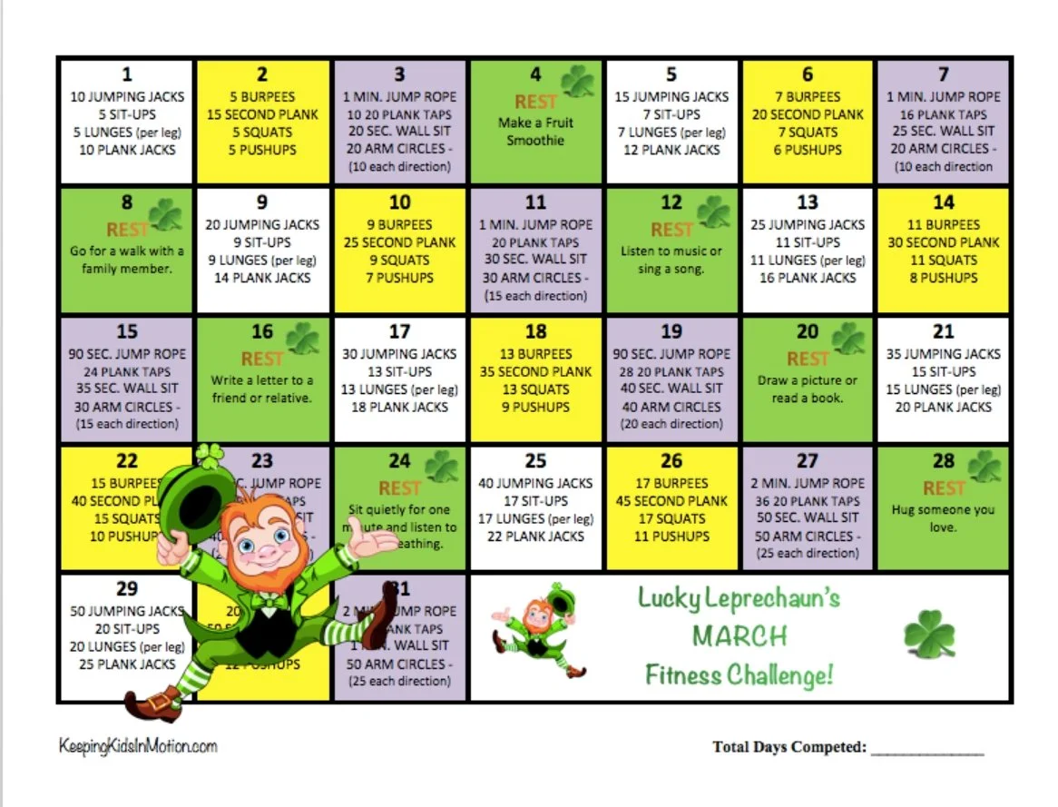 March Daily Fitness Challenge