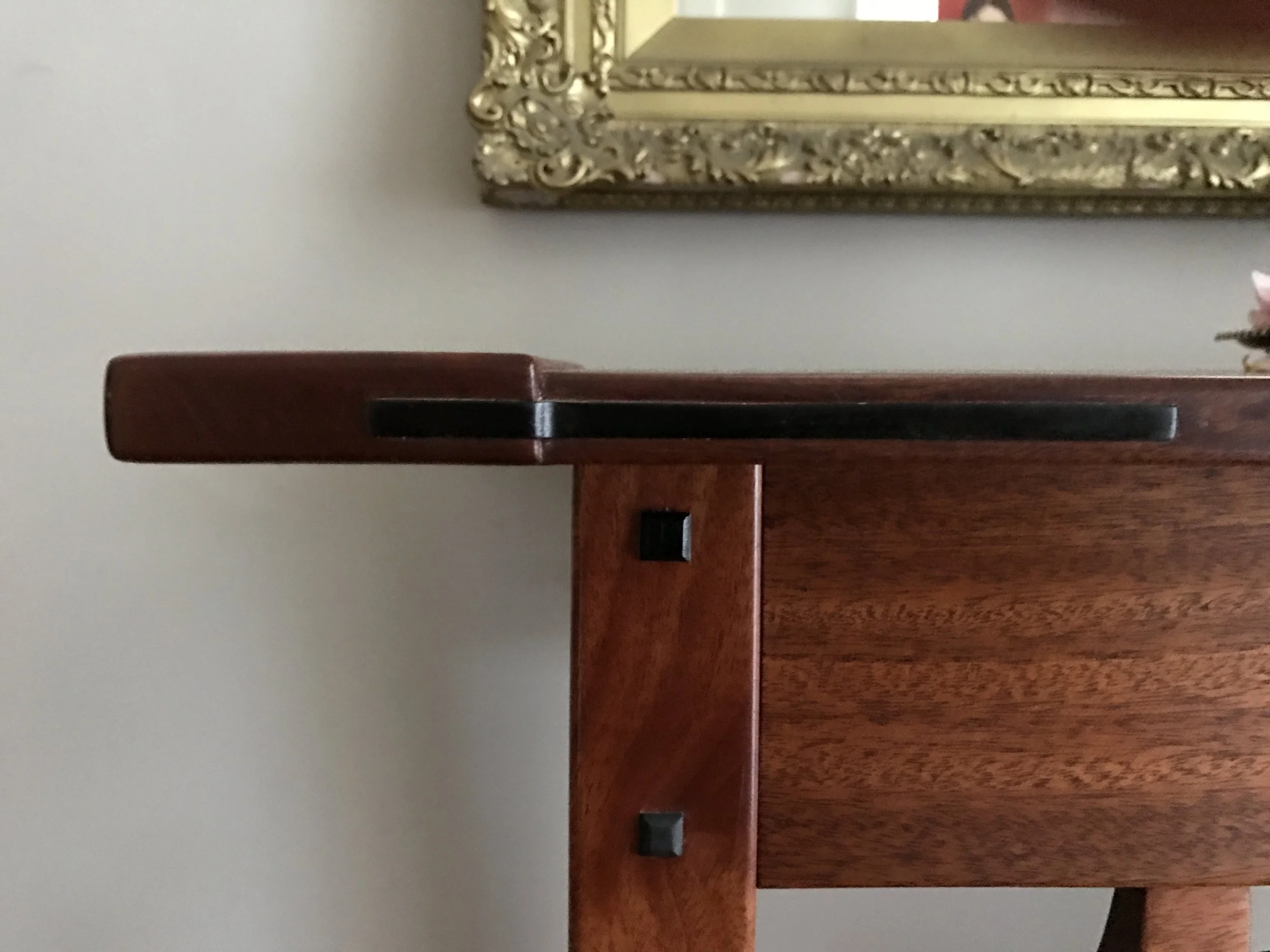   Detail of entry hall table.  