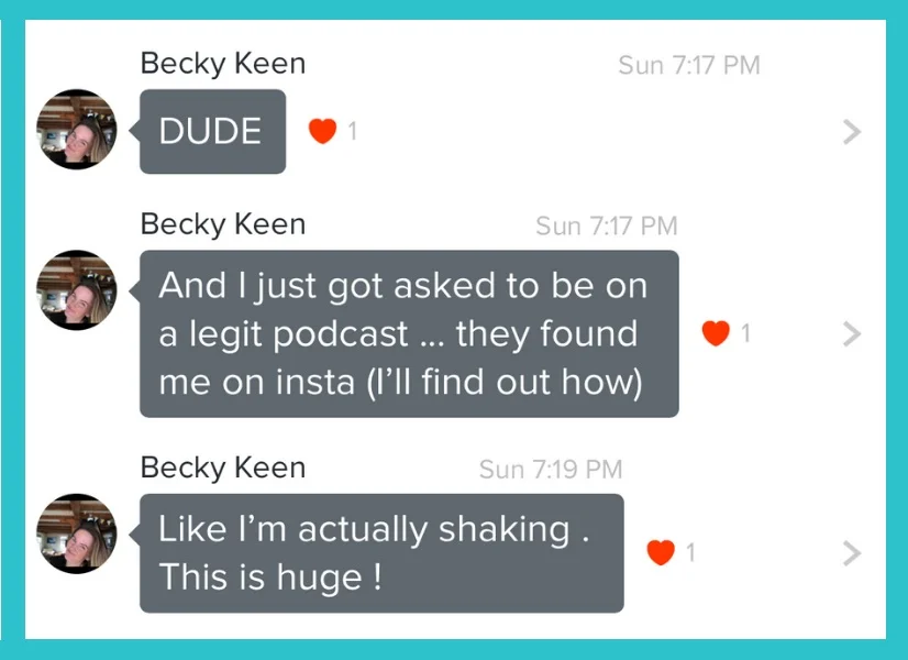 And then came the podcast invite!