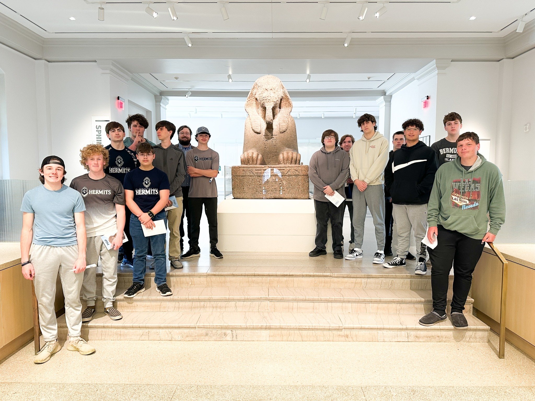 It was a day of discovery at the Penn Museum with the St. Augustine Prep Archaeology Club!

Expertly guided by Mr. Magazzu '04, students explored ancient artifacts from Egypt, marveled at Mesopotamian treasures, and examined classical Greek and Roman