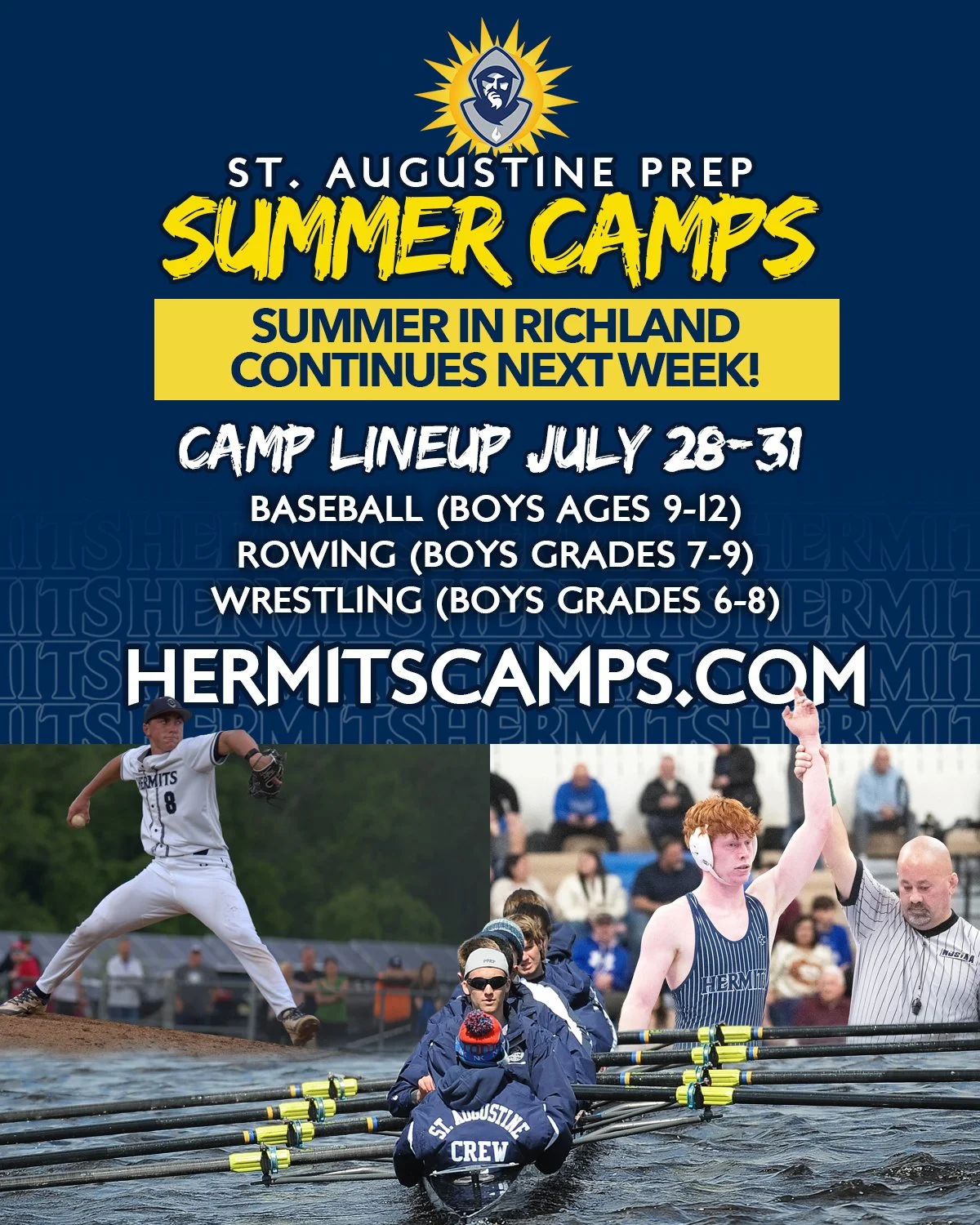 Ignore those back-to-school ads &mdash; Summer isn&rsquo;t going anywhere!

We&rsquo;re just getting warmed up at the Prep with Baseball, Rowing, and Wrestling camp rolling into next week &mdash; and we&rsquo;re not done yet.

The fun&rsquo;s still g