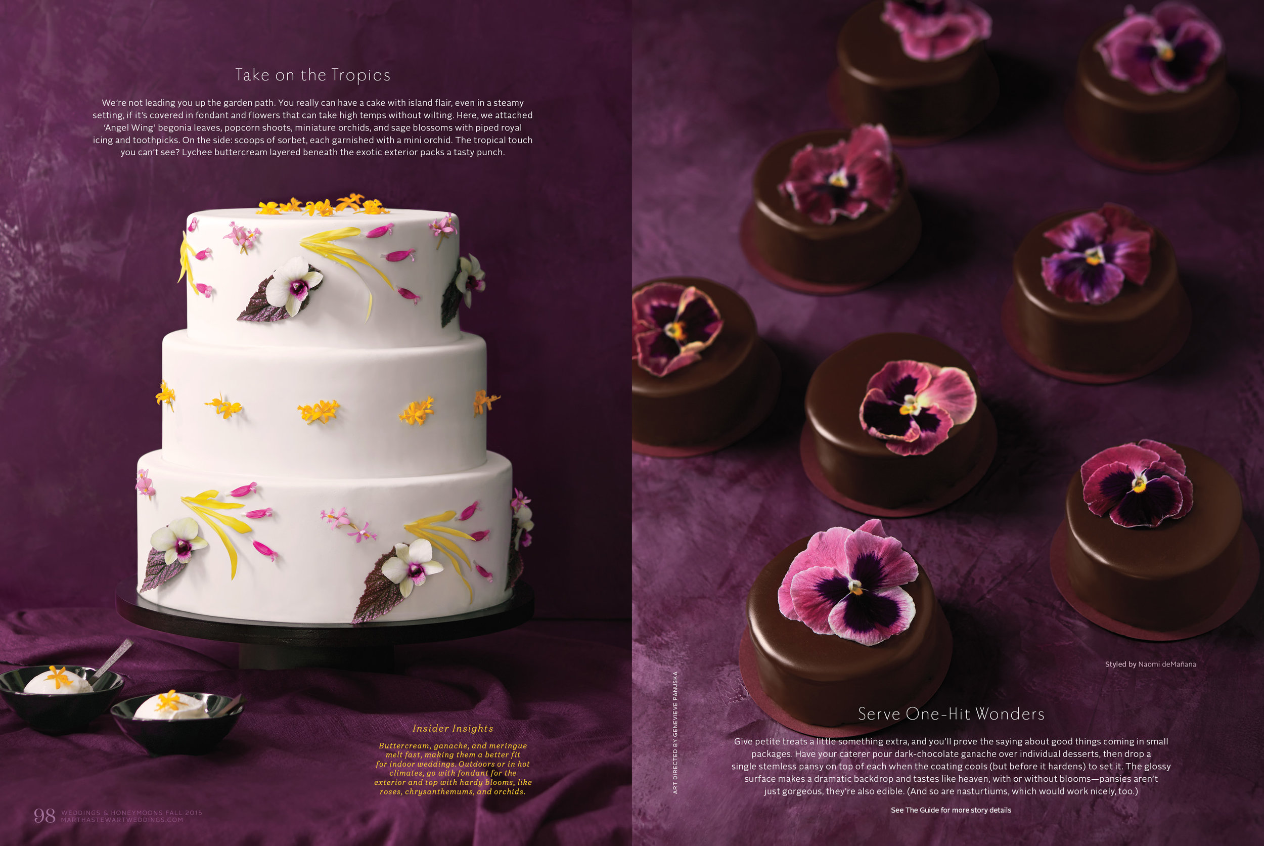 Floral Wedding Cakes, Martha Stewart Weddings