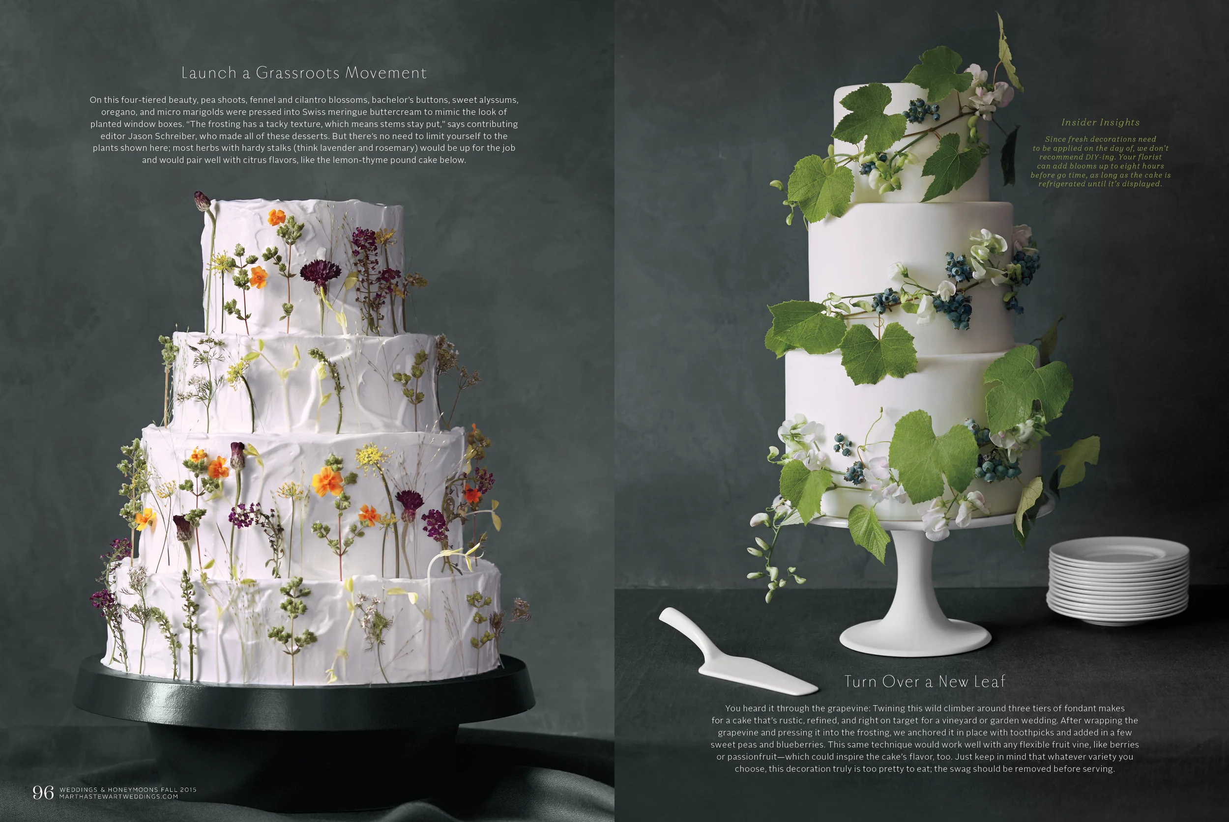 Floral Wedding Cakes, Martha Stewart Weddings
