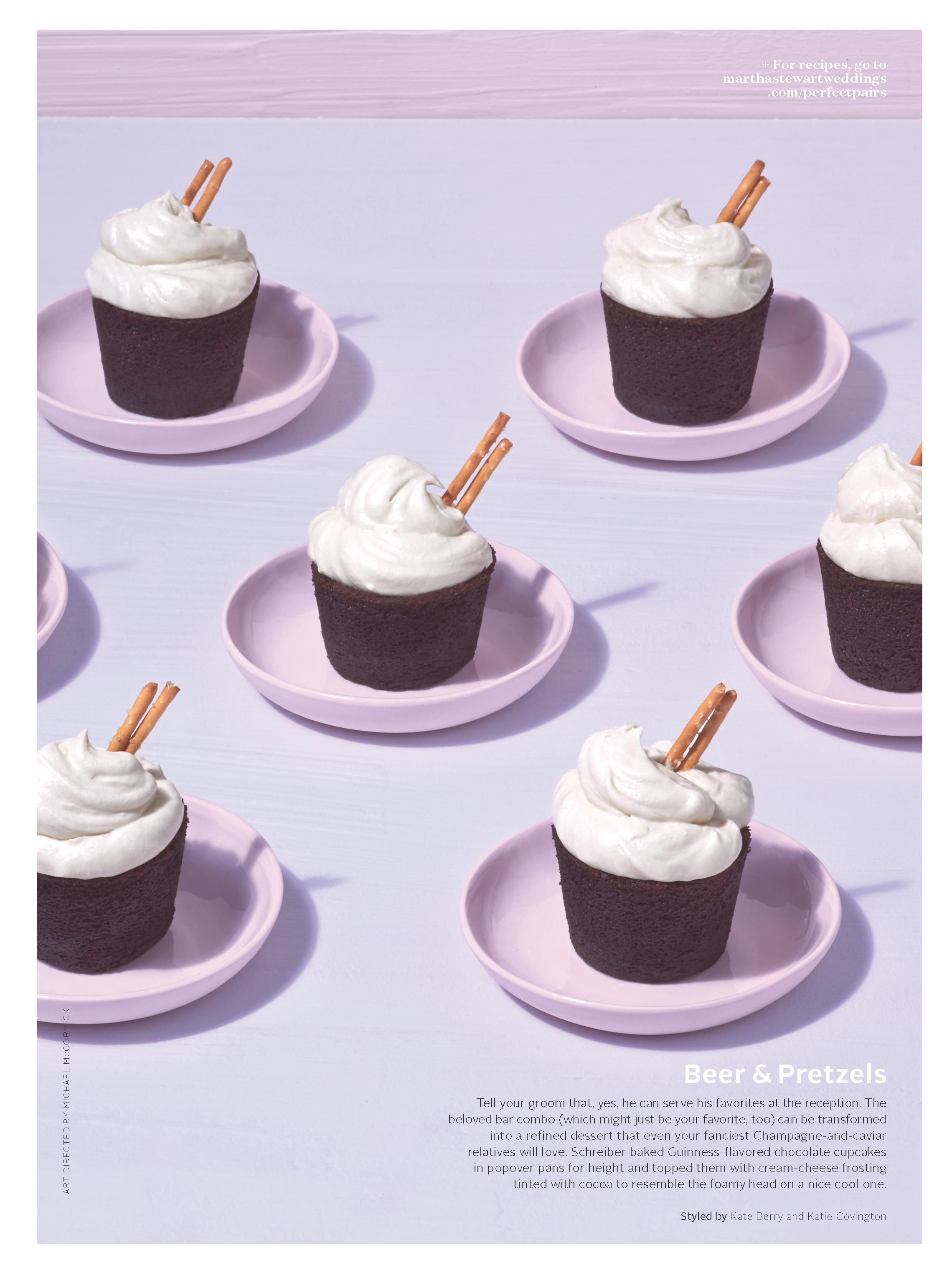 Chocolate Stout Cupcakes, Martha Stewart Weddings