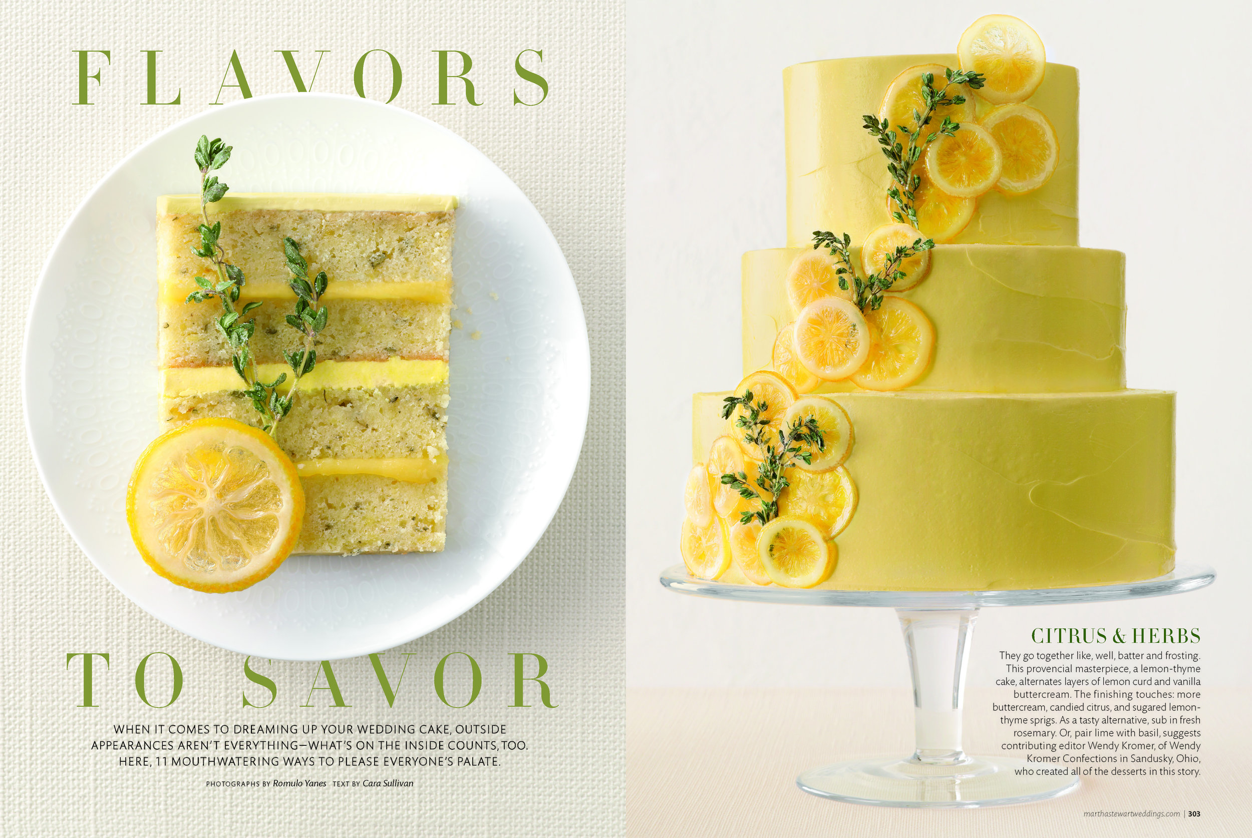 Lemon Thyme Pound Cake, Martha Stewart Weddings