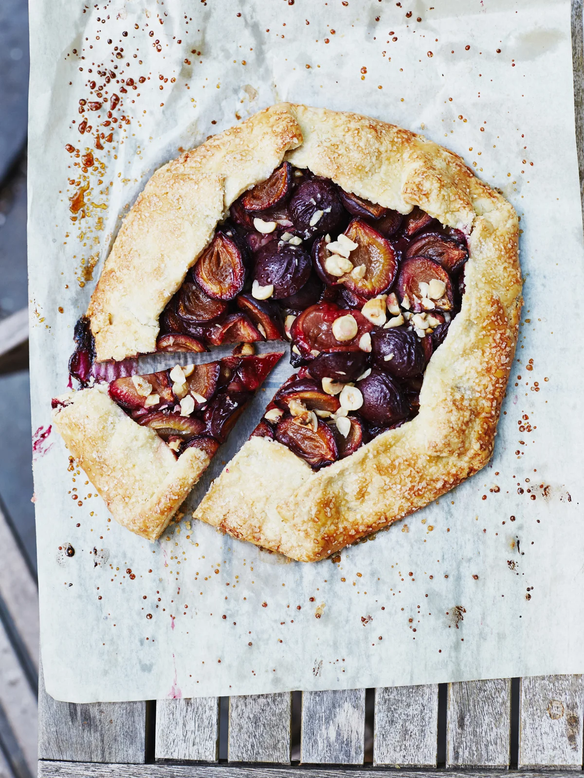 Italian Plum and Hazelnut Galette