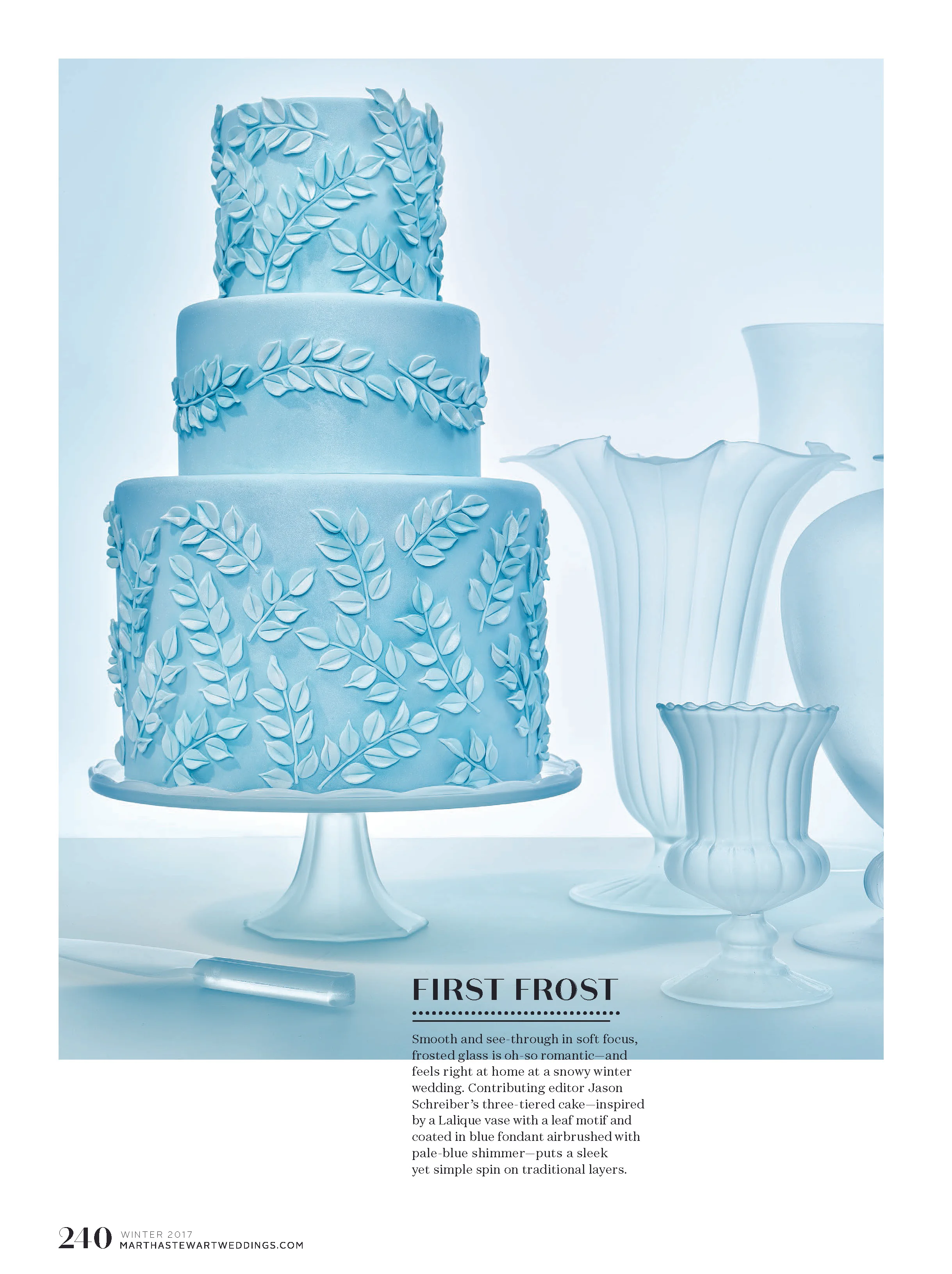 Frosted Glass Inspired Cake, Martha Stewart Weddings