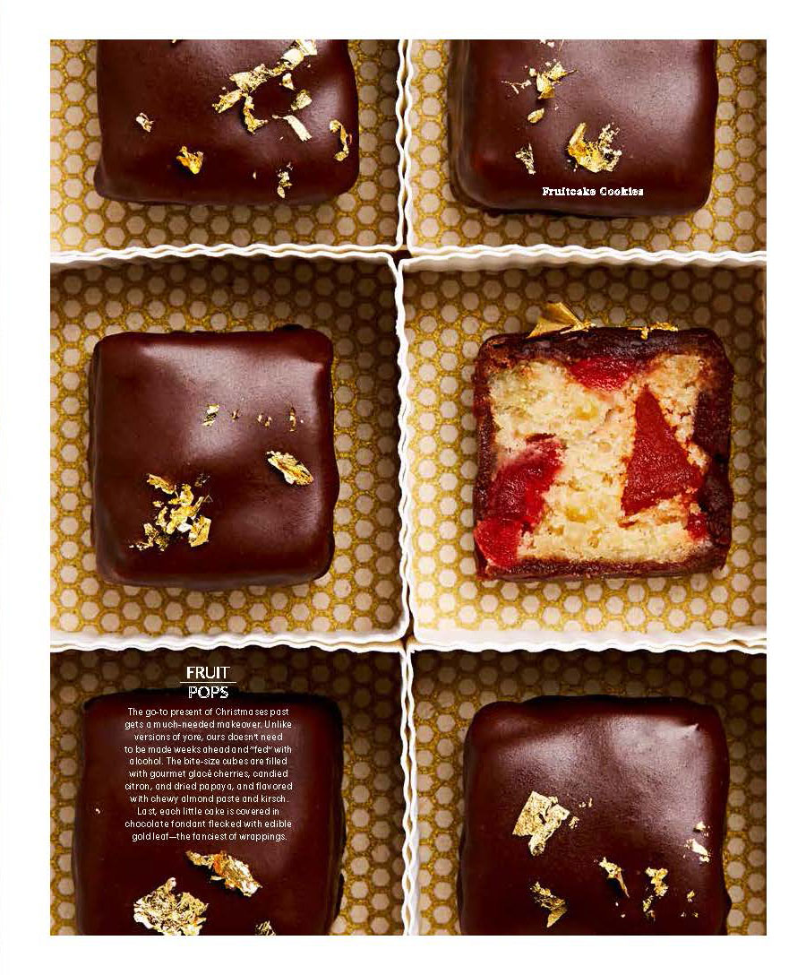 Chocolate Covered Fruitcake Bites, Martha Stewart Living