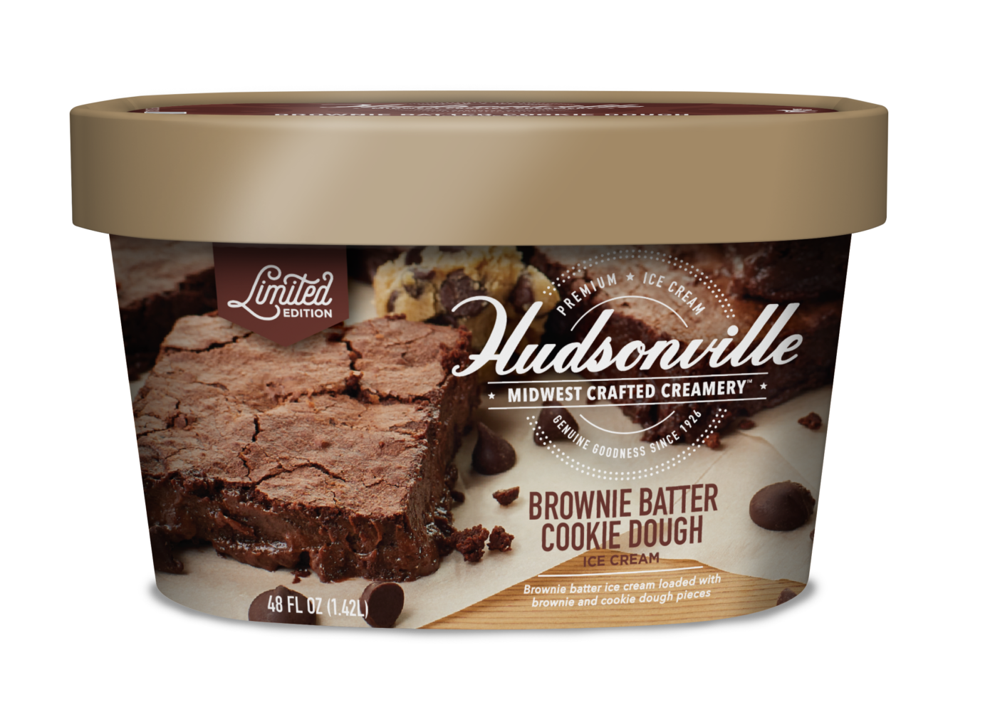 Hudsonville Ice Cream: Brownie Batter Cookie Dough