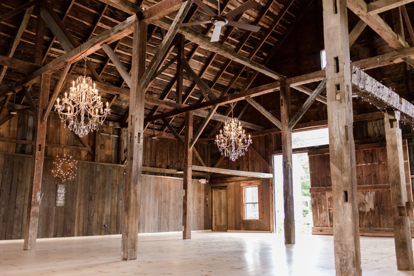 Bear Mountain Inn's newly renovated wedding barn.
