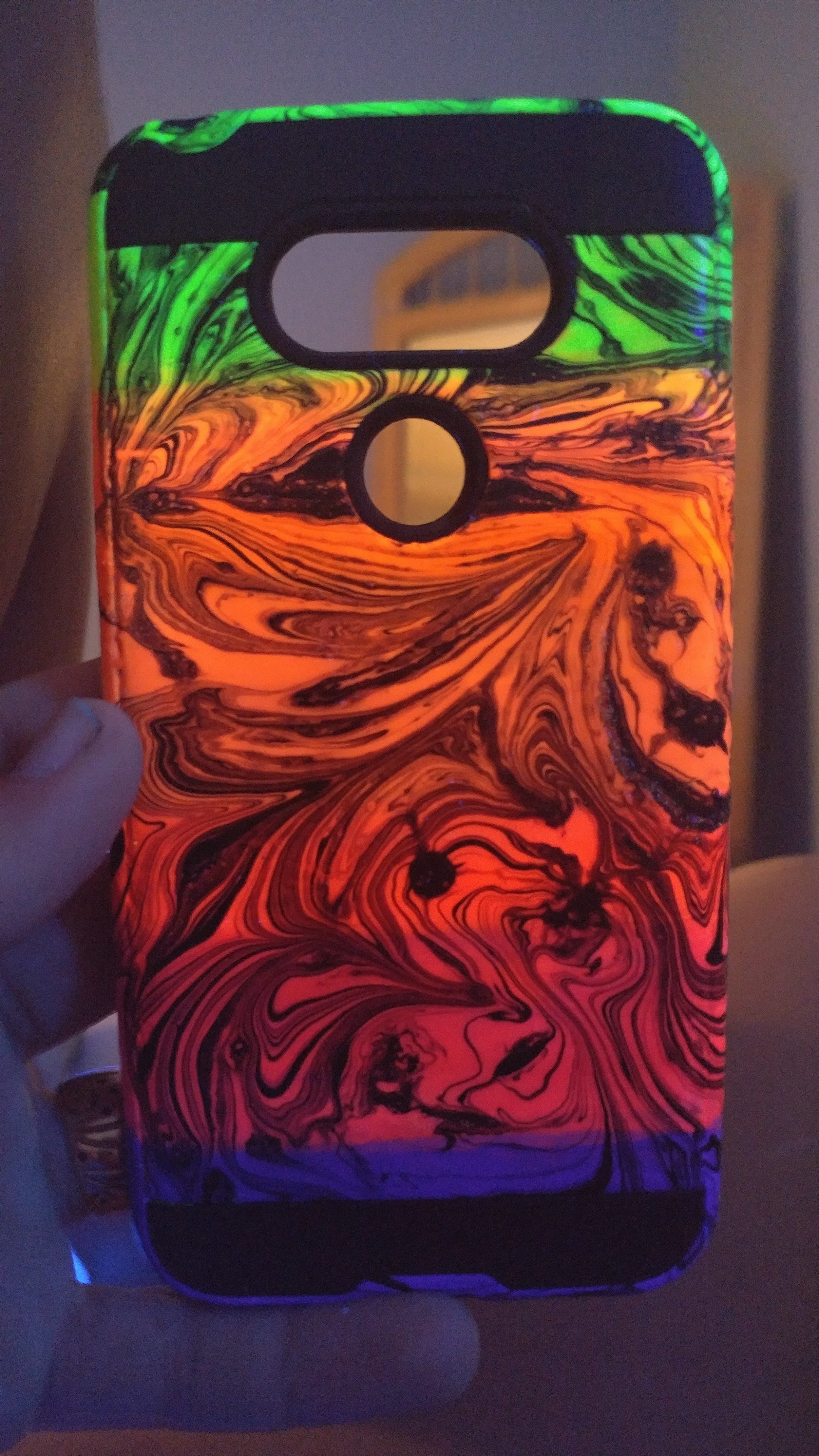 Fluorescent Water Marble Phone case