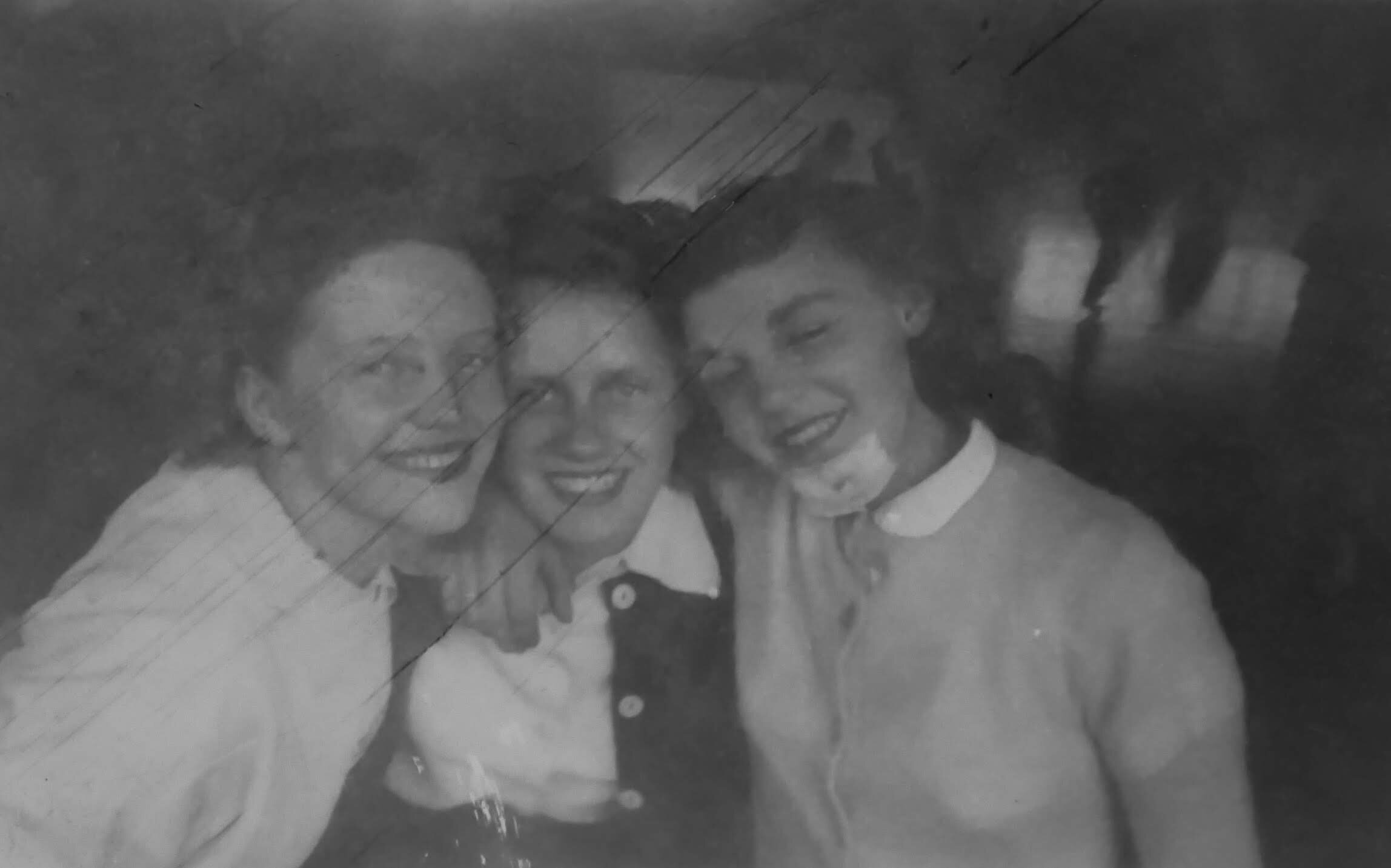 From an album titled “Friends”. My grandma is in the middle.