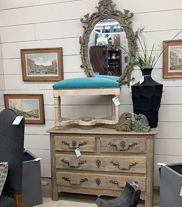 @blendcollections offers an elegant mix of old and contemporary pieces.  #therockhouseantiques #yeahthatgreenville #antiques #europeanantiques #decorate #furniture #antiquefurniture #decor