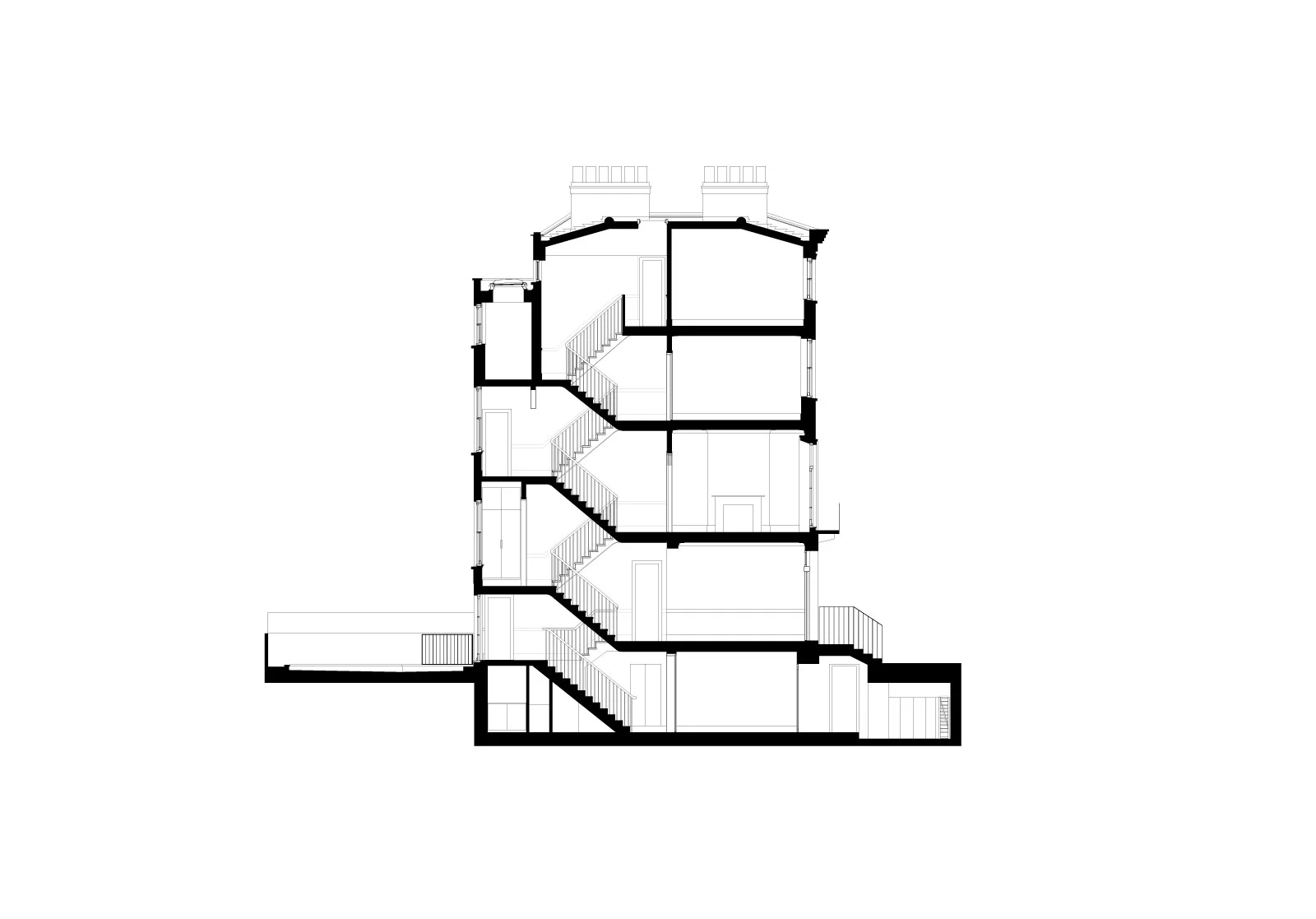 A full extensive refurbishment and extension to a large terraced townhouse in Chelsea, London. Subtle yet effective changes to the layout of the property, enhancing this beautiful family home with a new lease of life. Modern interventions, yet sensitive to the period character of the property.
