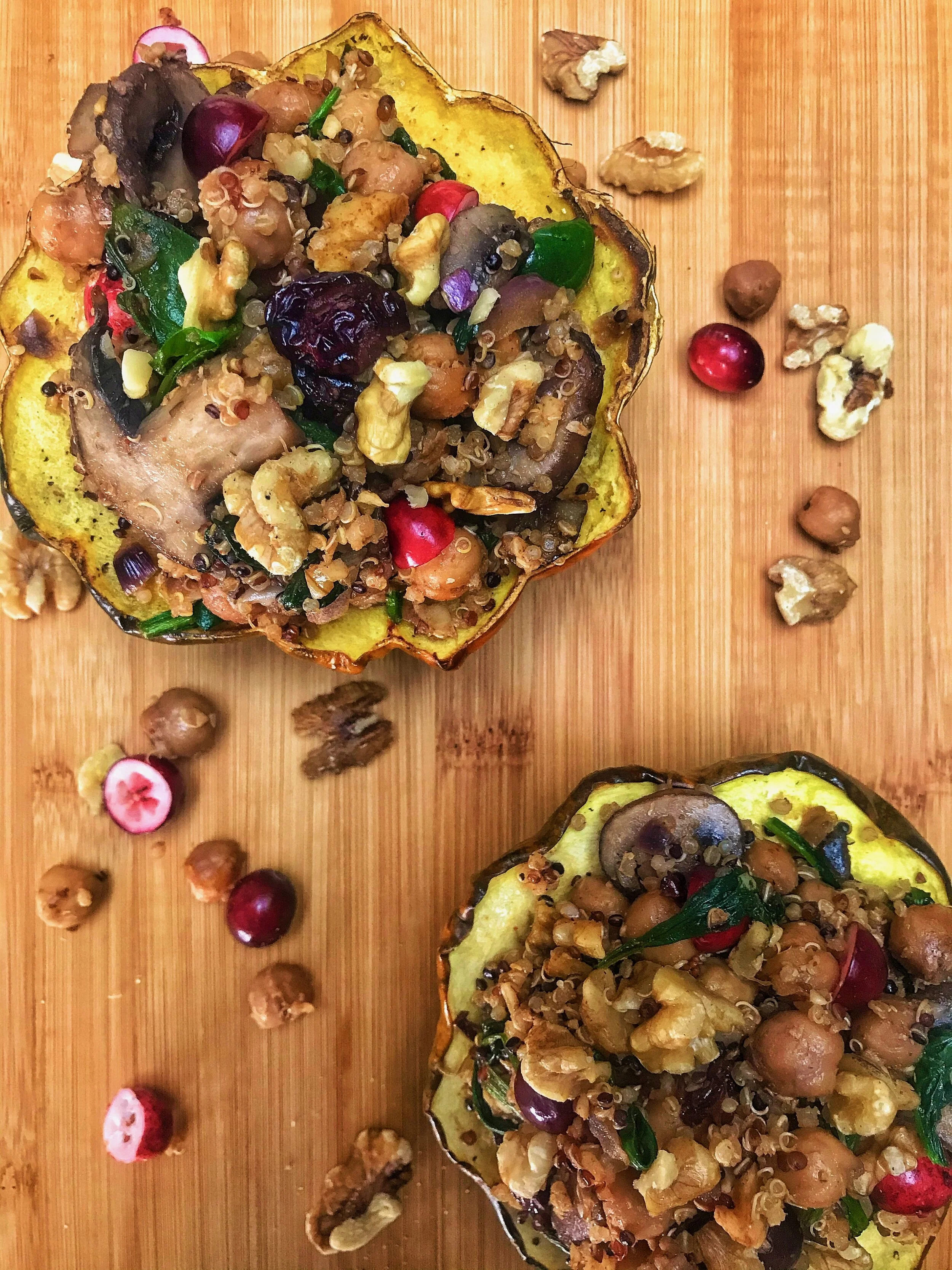 Walnut Stuffed Squash 