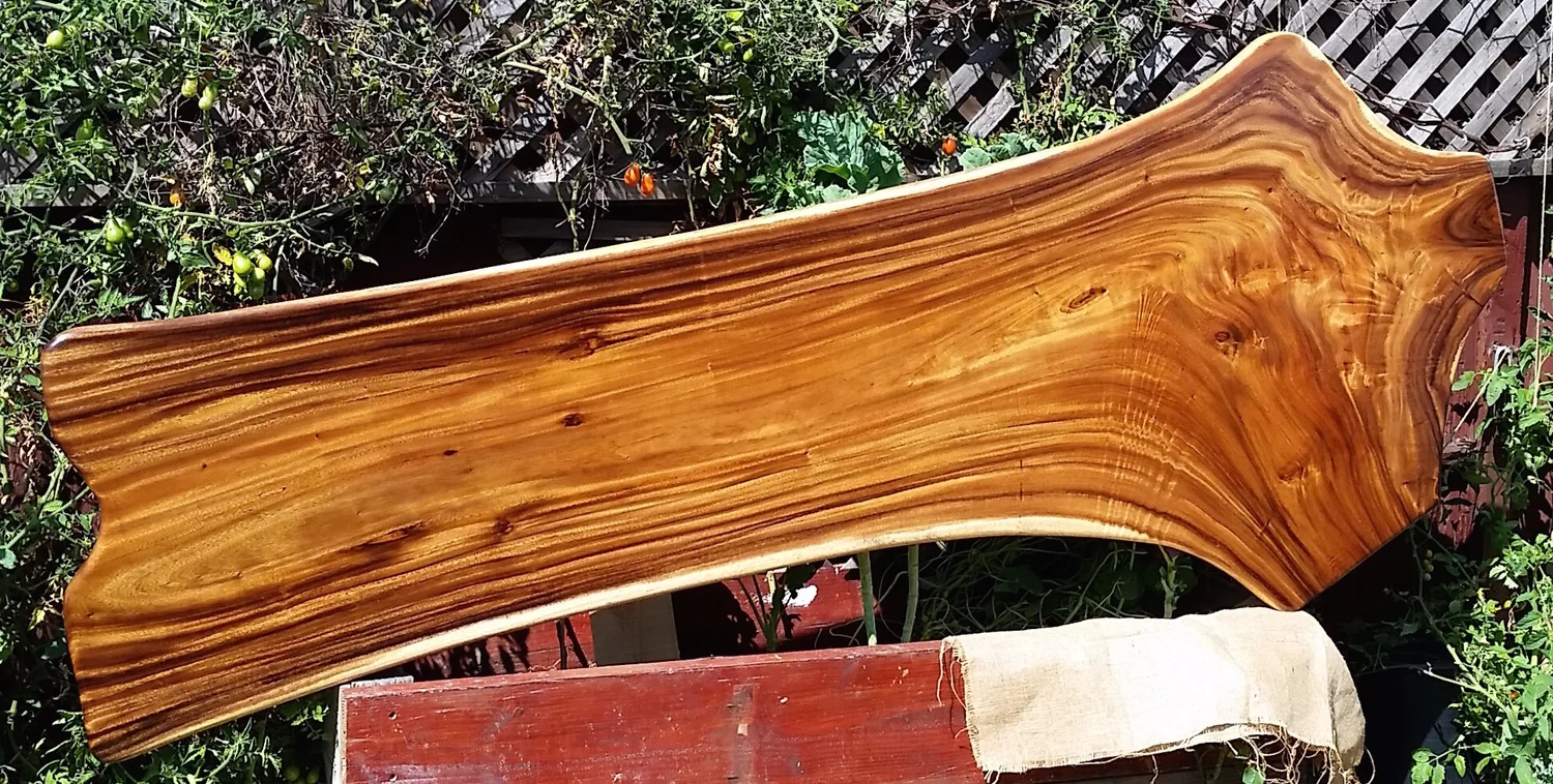 Customizable Live Edge Natural Shape Monkey Pod Slab Isak Ziegner Design