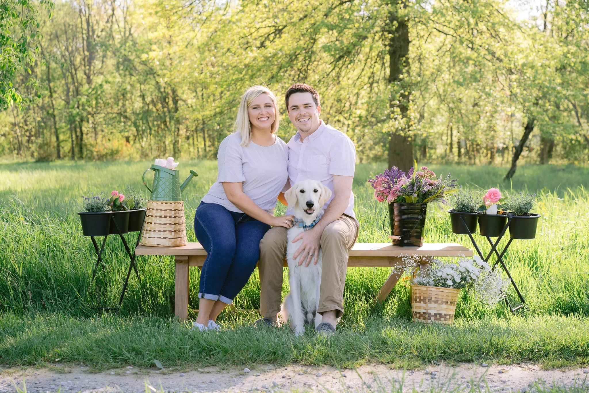 Couple Spring Mini Shoot with their Dog